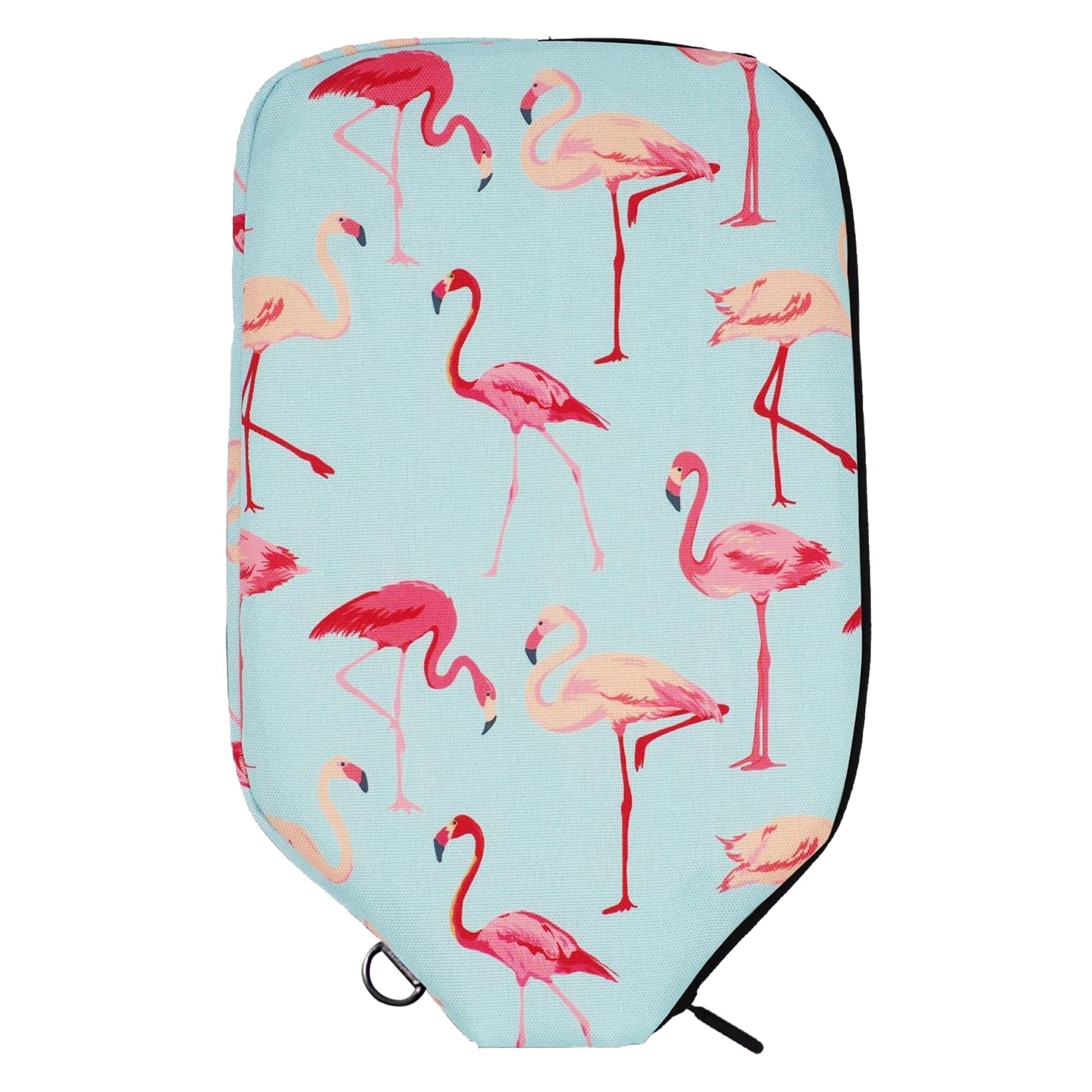 Palms-O-Aces Elongated Pickleball Paddle Cover, Padded Water-Resistant Canvas (Flamingo, 2.2 oz) peqfp