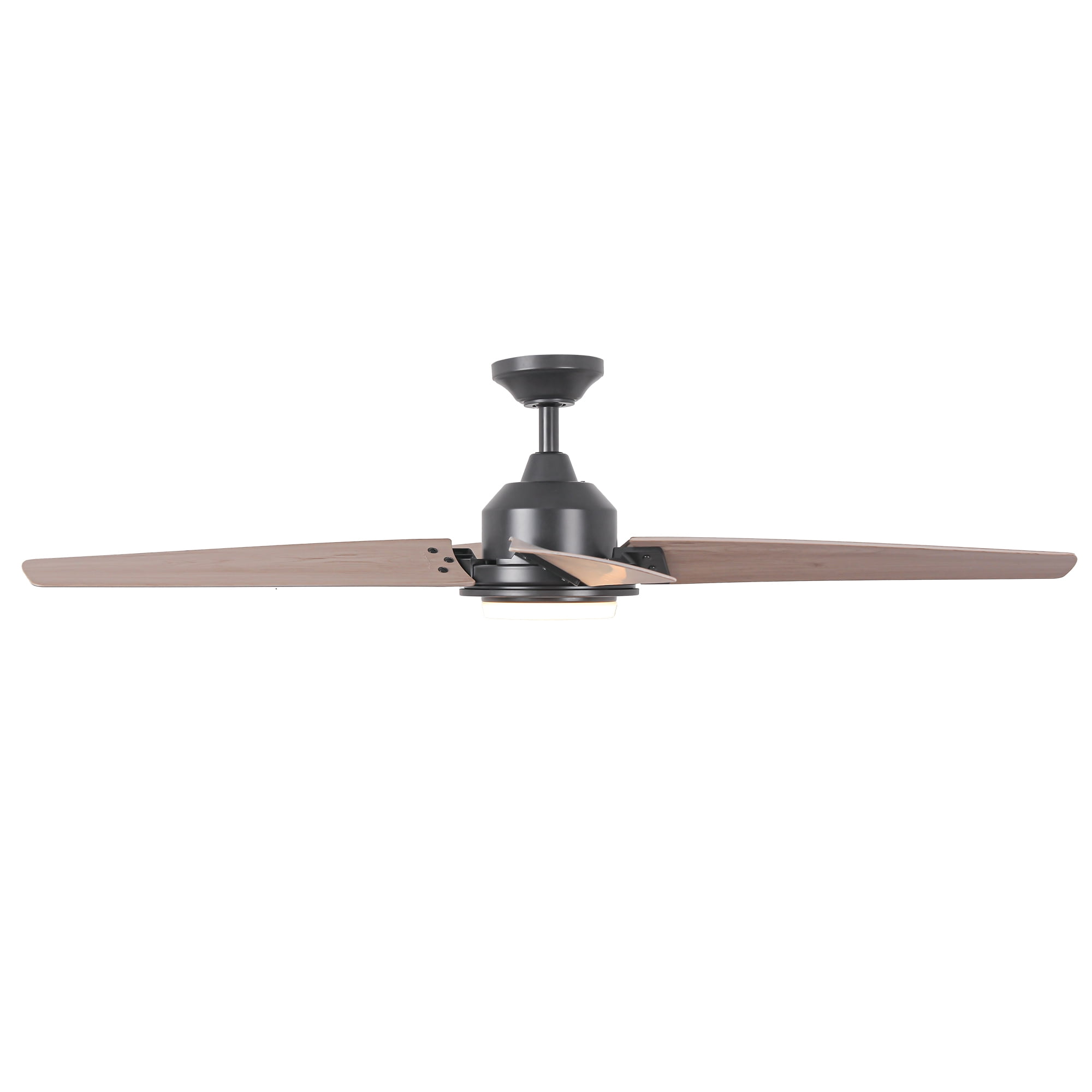 Parrot Uncle Farmhouse 52 in LED Ceiling Fan with Remote Control (Black, 52 in) 3nx14