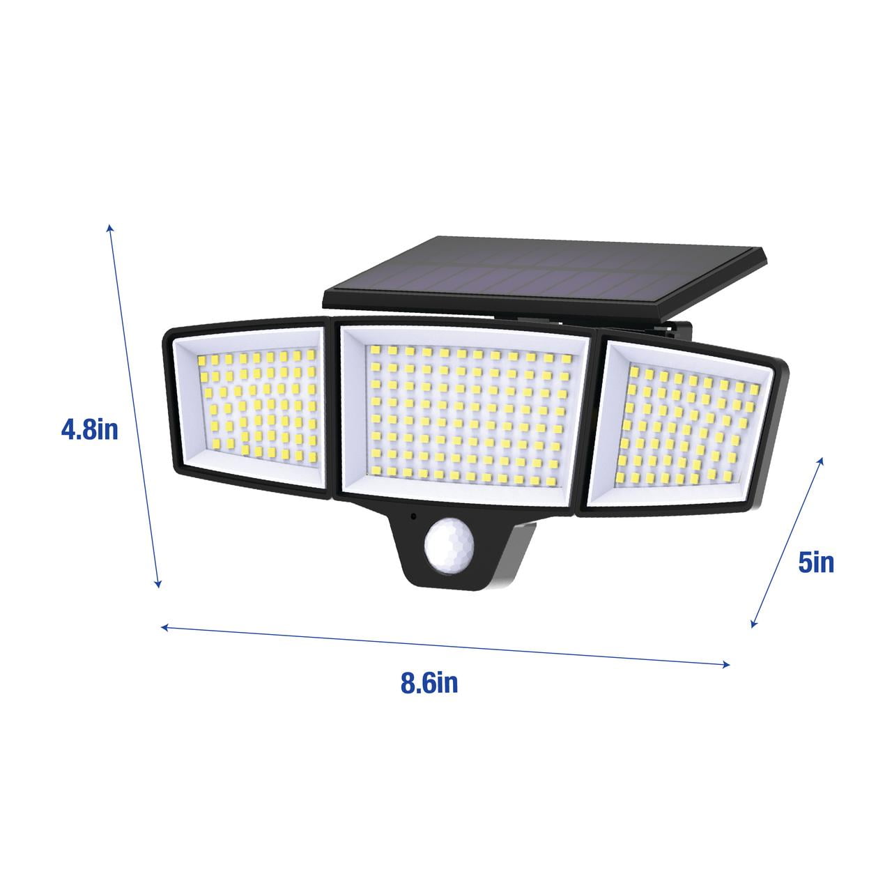 Tzumi Solar Motion Sensor Outdoor Flood Lights with Wireless Remote (Black, 2-Pack, 11 x 4.8 x 5 in) yt1q8