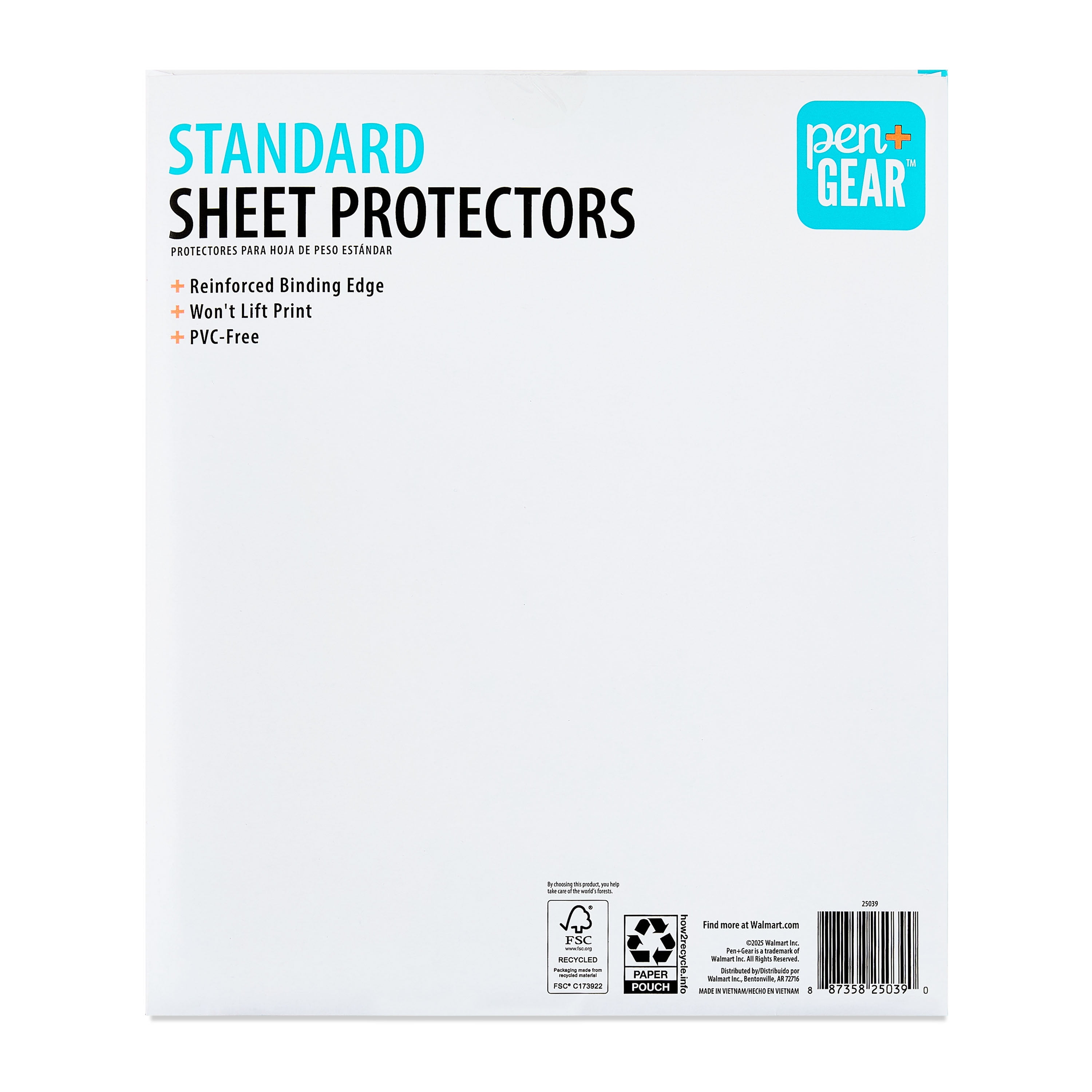 Pen+Gear Standard Sheet Protectors, Durable Clear Document Sleeves (Clear, 25 Count) jes6r - Image 2