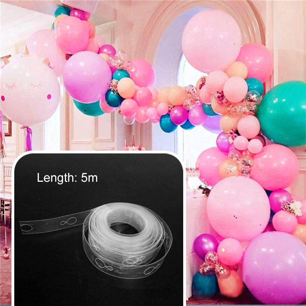 ionze Balloon Arch Strip Kit for Party Decorating, Durable Plastic Tape Chain for Weddings and Birthdays (Clear, 16.4 ft) mkwr0