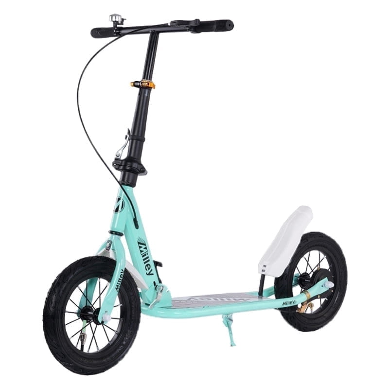 Bruce & Shark Foldable Commuter Kick Scooter with 12 in Air Tires (Pink) 8zp8t