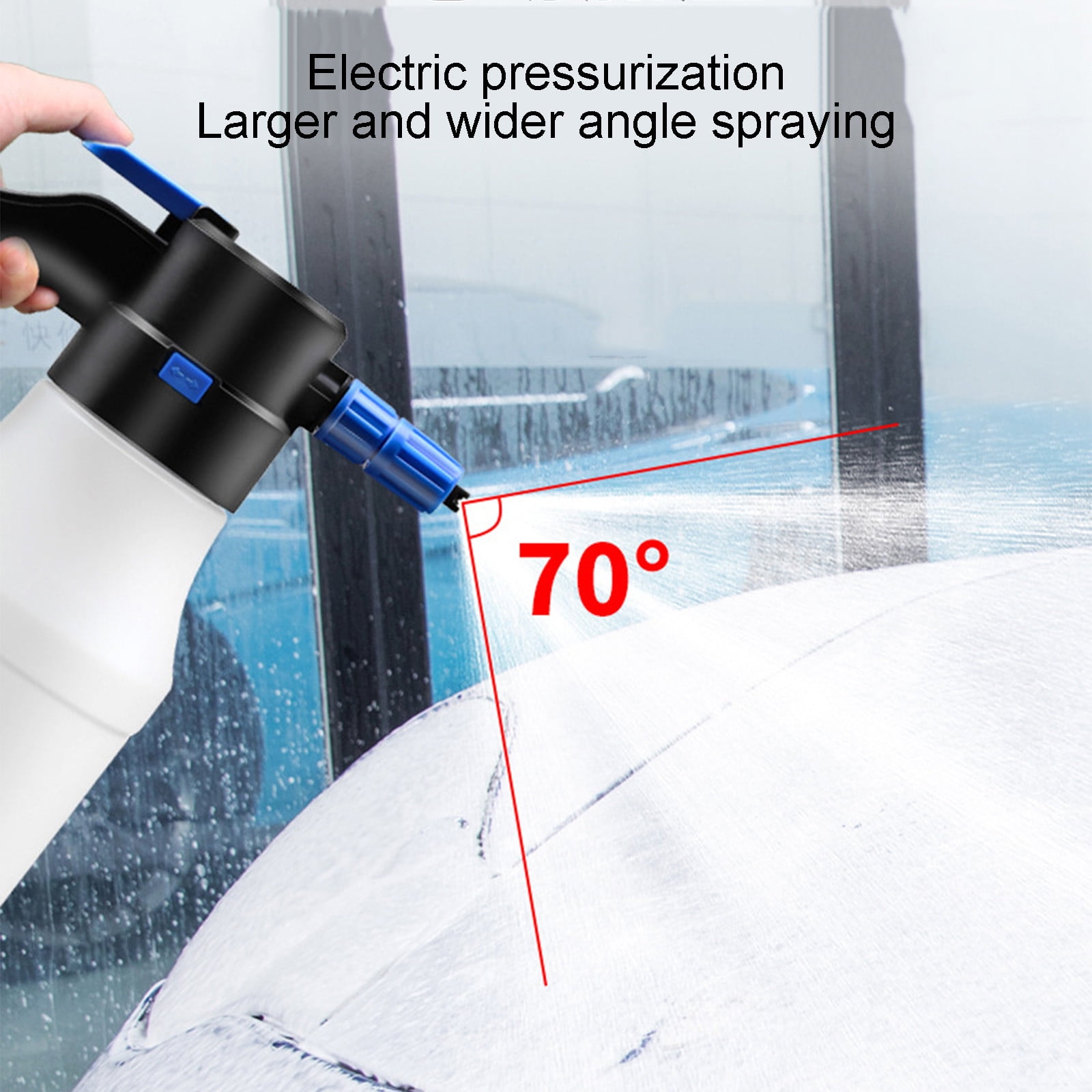 TOPRenddon Electric Foam Cannon Sprayer for Car Wash and Garden (1.5 L) s0oxe
