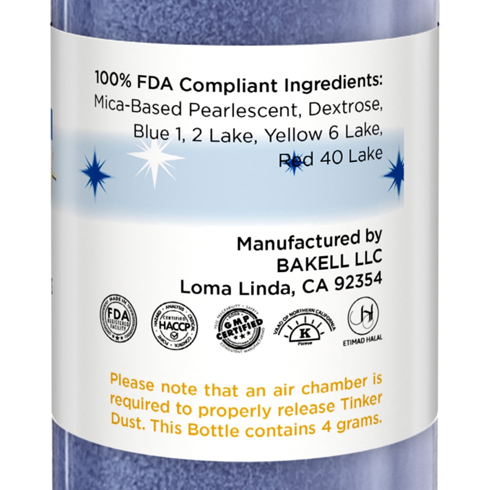 Bakell Tinker Dust Edible Glitter for Cakes and Drinks (Navy Blue, 0.9 oz) 5v2bx