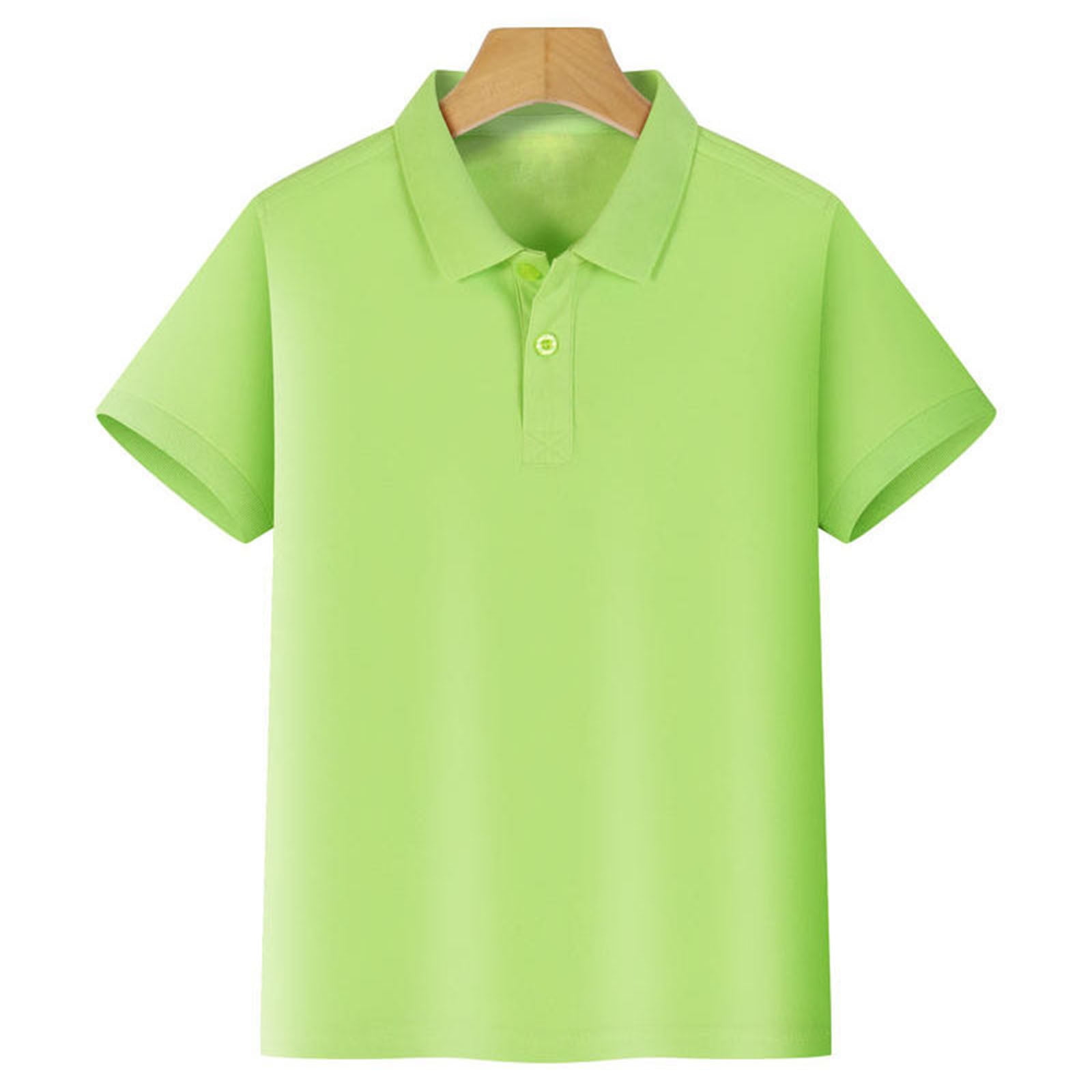 YSYWHUE Boys Polo Shirt Classic Solid Color Casual Gentleman Pullover Top (Multi-Color, 4T) kn1na