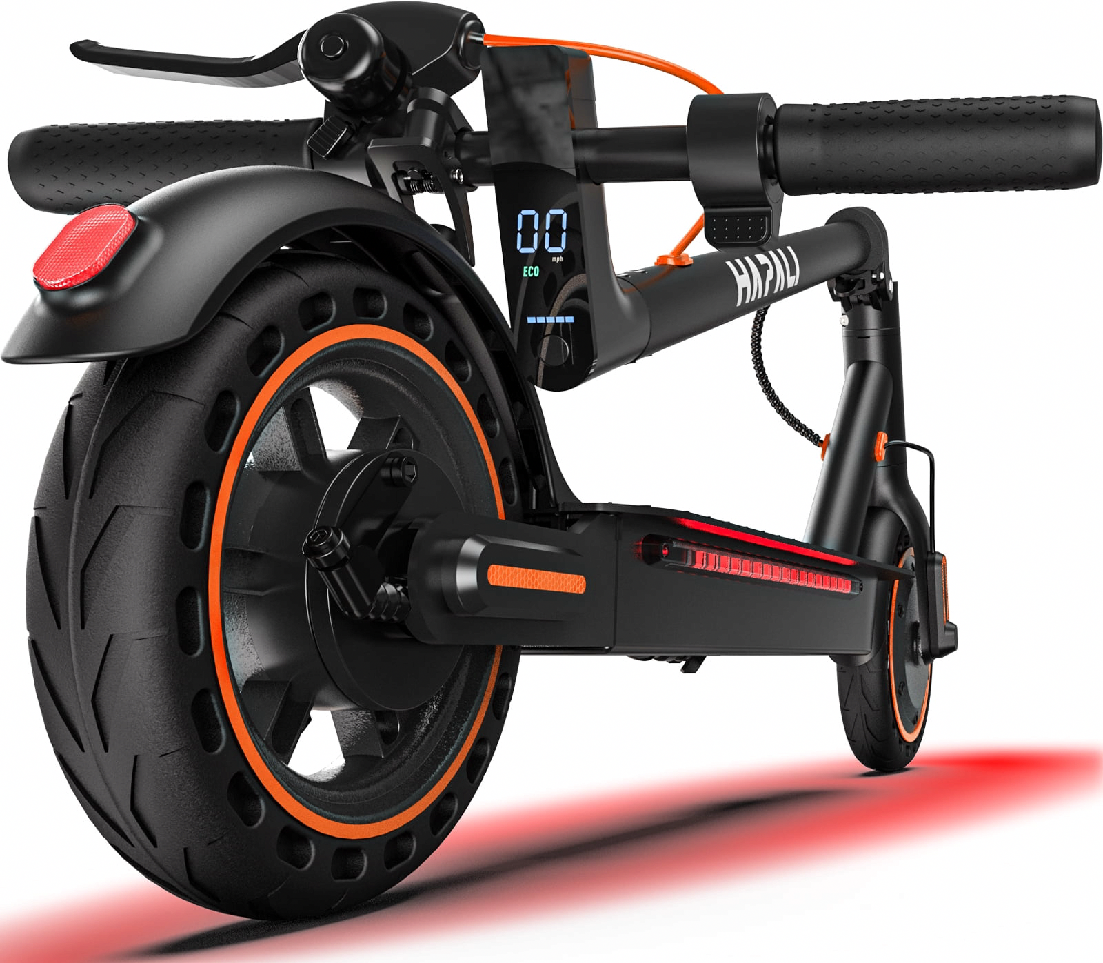 Hapali Electric Scooter for Adults, Folding E-Scooter with 550W Motor and Side Lights (Black, 31 lb) ifkkp
