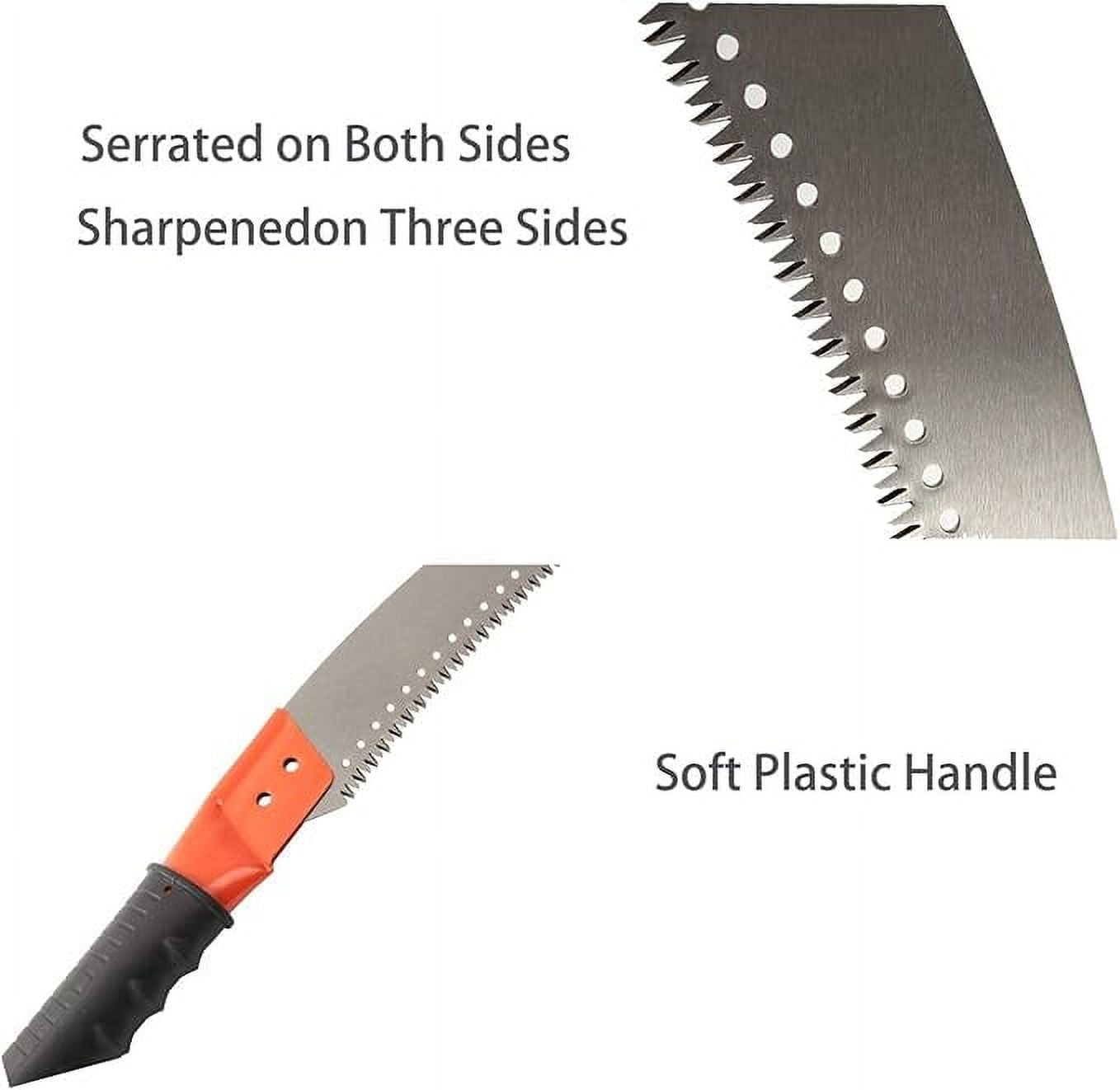AEASKIEY Pole Saw for Tree Trimming, Extendable Manual Branch Cutter with Stainless Steel Handle (7 ft) cyvsi