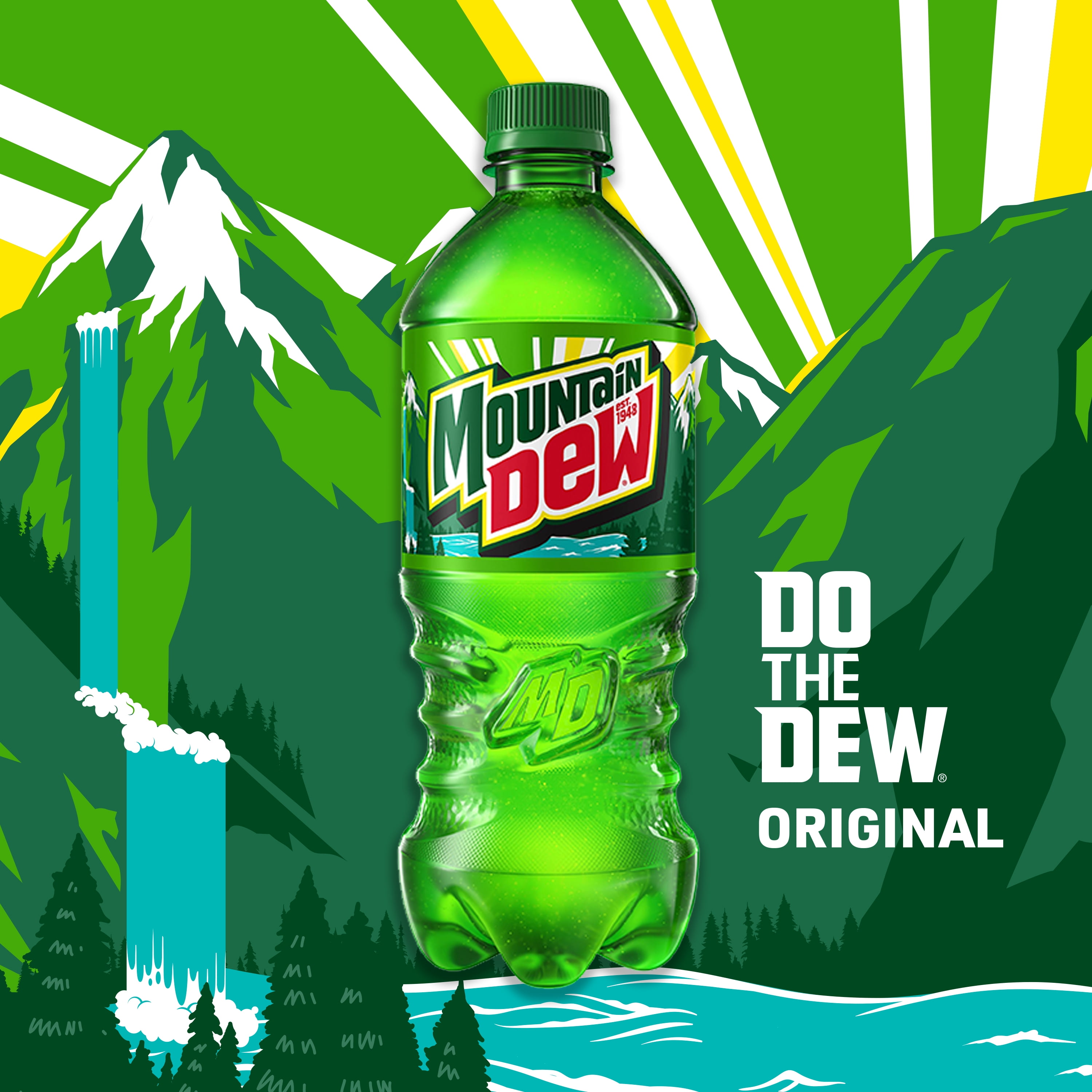 Mountain Dew Citrus Soda Pop, Intense Refreshing Carbonated Beverage (12 Pack, 16.9 fl oz) bk0ka