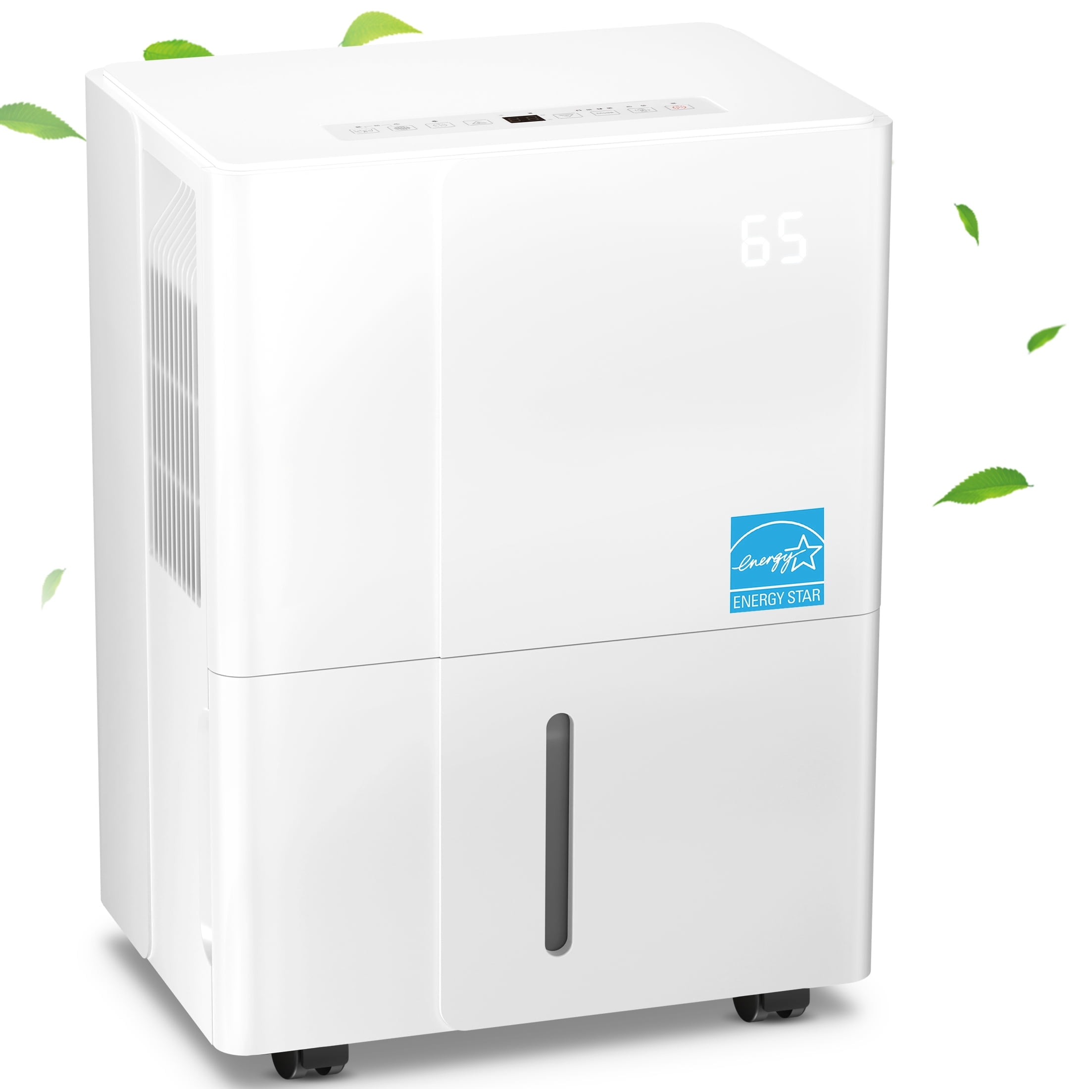 KISSAIR Home Dehumidifier for Basements and Large Rooms, 3000 Sq. Ft Coverage with Auto-Drain Hose and Timer (White, 22 Pint) uebzc