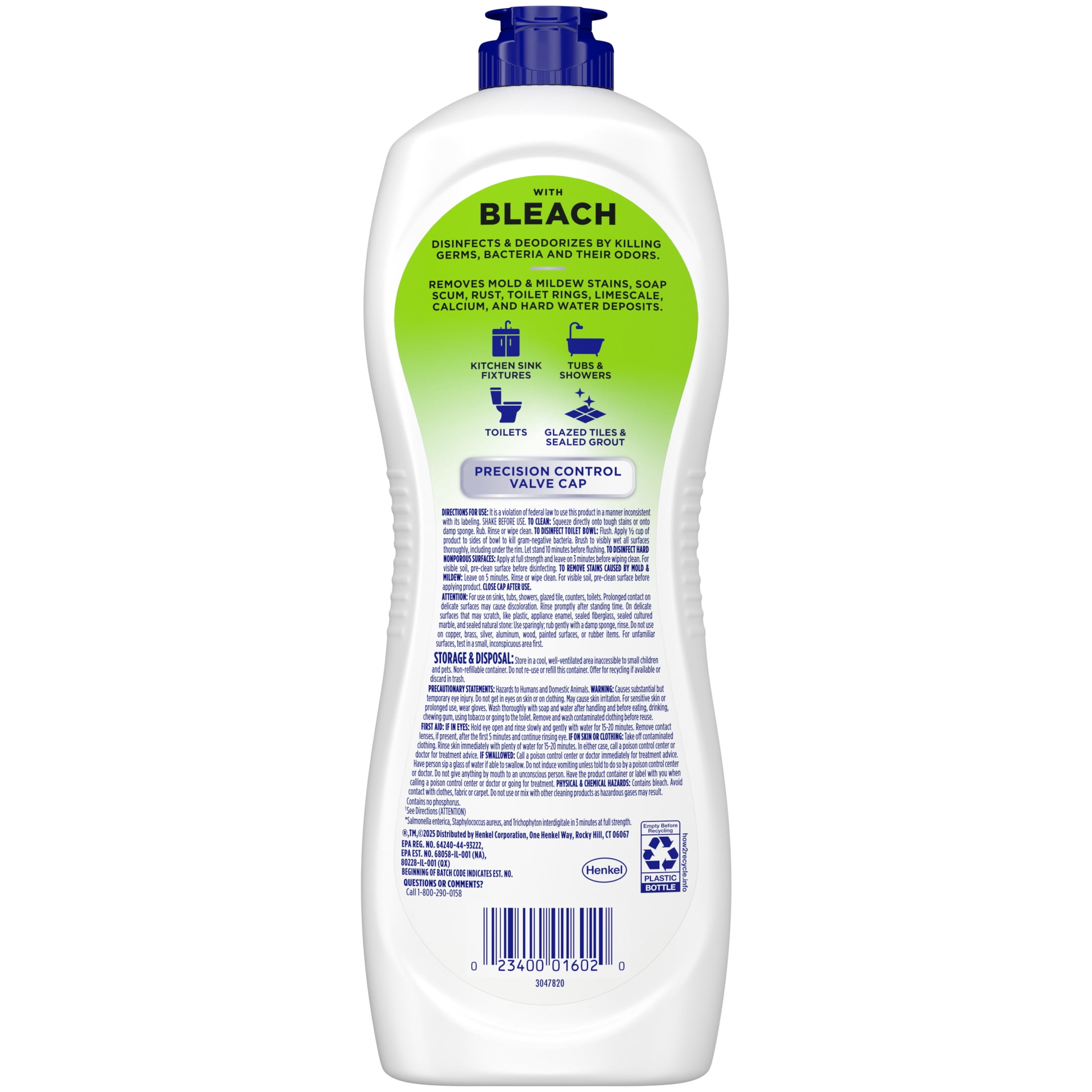 Soft Scrub Cleanser with Bleach, Multi-Surface Bathroom and Kitchen Cleaner (24 oz) wso52