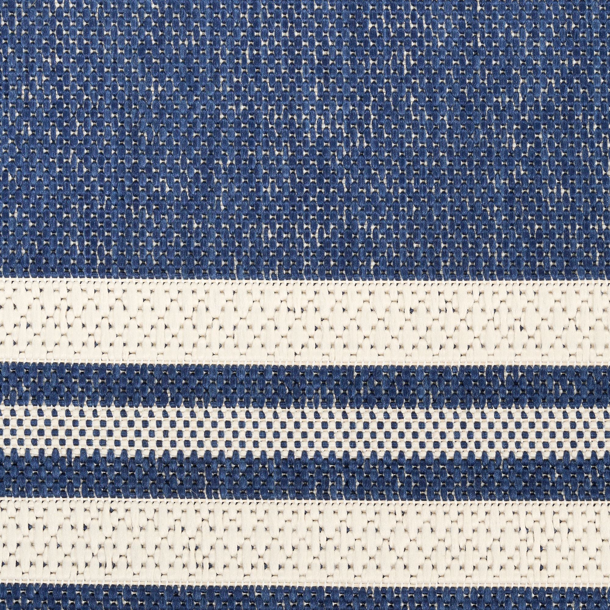 Nourison Horizon Indoor/Outdoor Modern Area Rug (Navy, 6 ft x 9 ft) 7nzg7