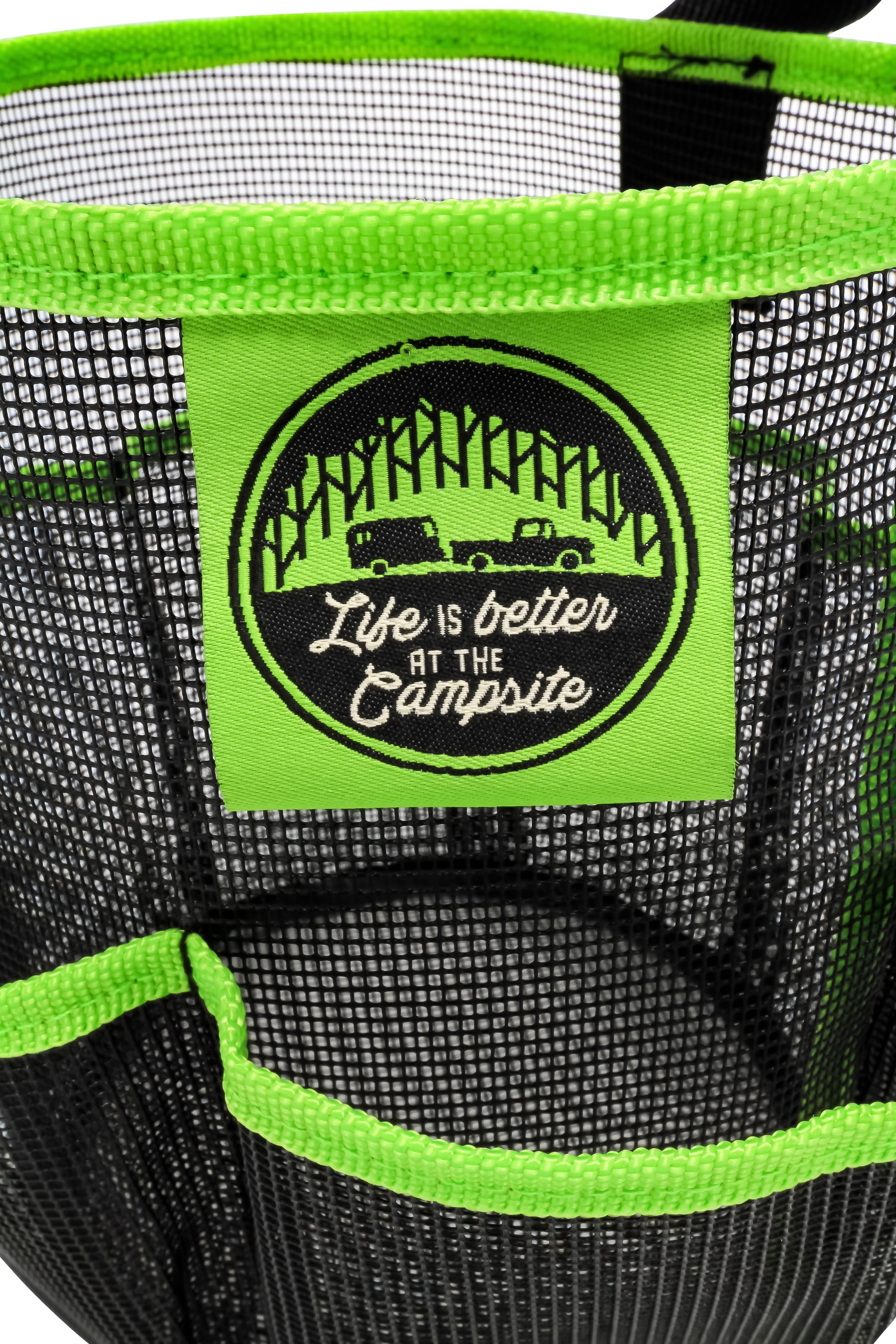 Camco Portable Mesh Shower Caddy with 6 Pockets (Green, 1 Pack) 7mgnr - Image 2