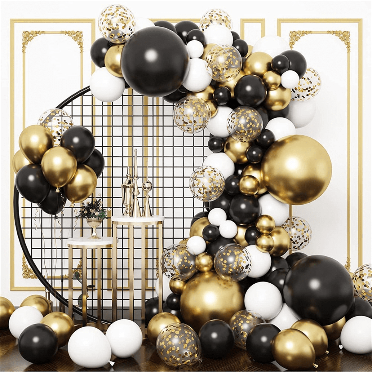 Generic Balloon Garland Arch Kit (Black and Gold, 129 Pieces) 9cybd - Image 5