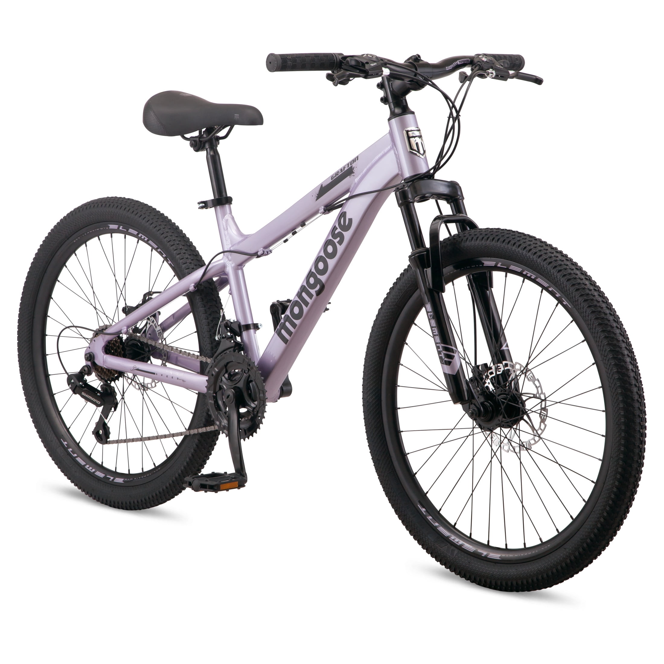 Mongoose Grafton Mountain Bike (Purple, 24 in) huov6