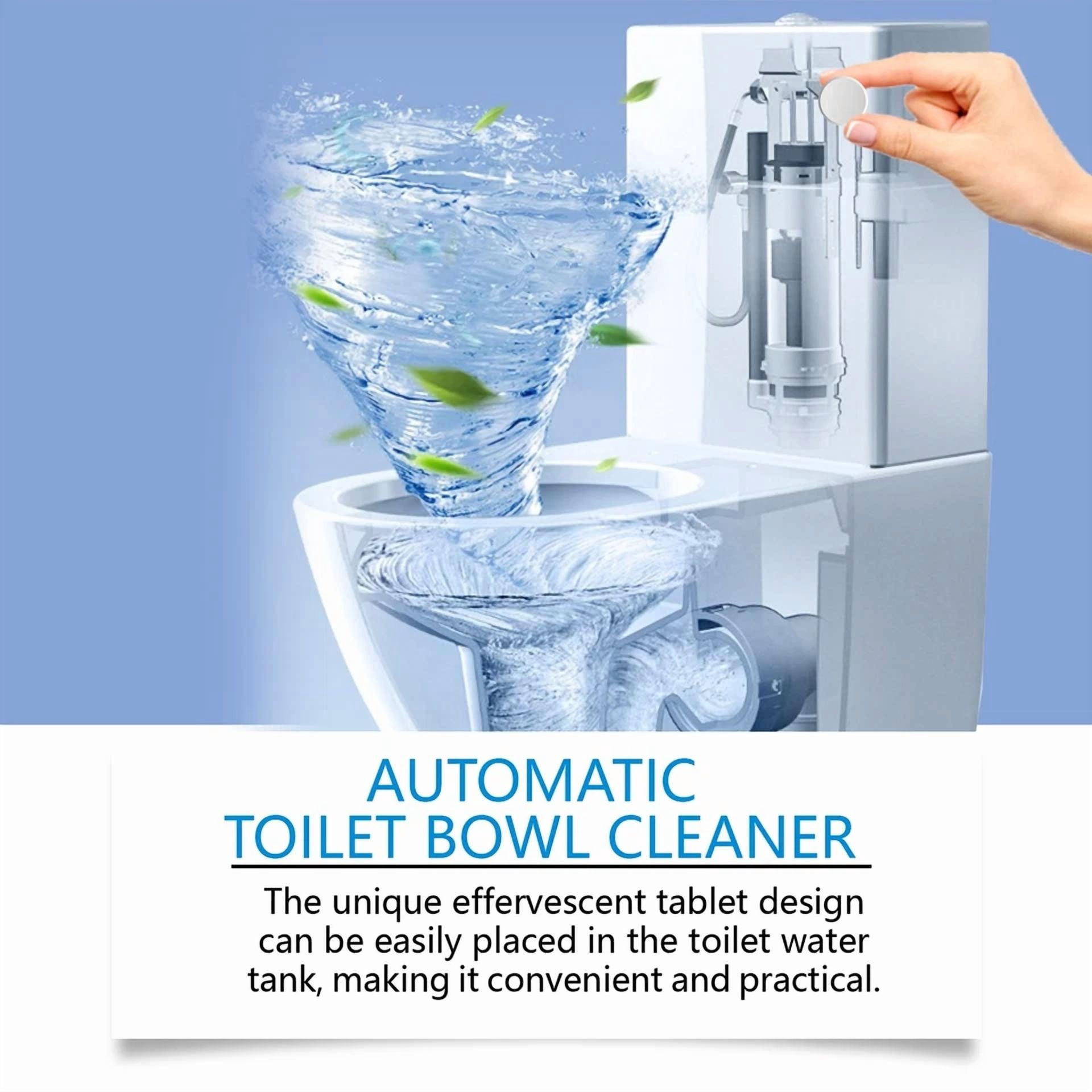 FLINT Toilet Bowl Cleaner Tablets with Bleach, Stain Removing Formula (20 Count) w7q95