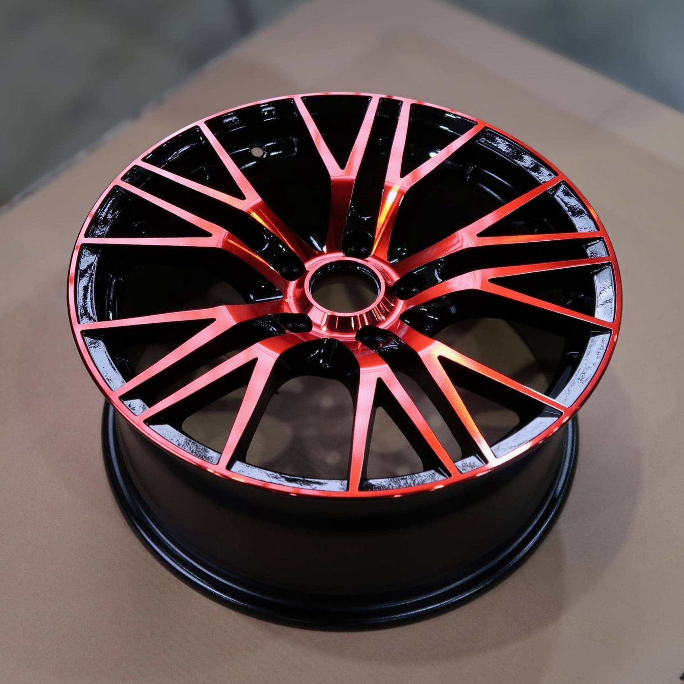 NextSet Wheels Alloy Wheel Rim (Black Machined Red, 18 in) t5f1l