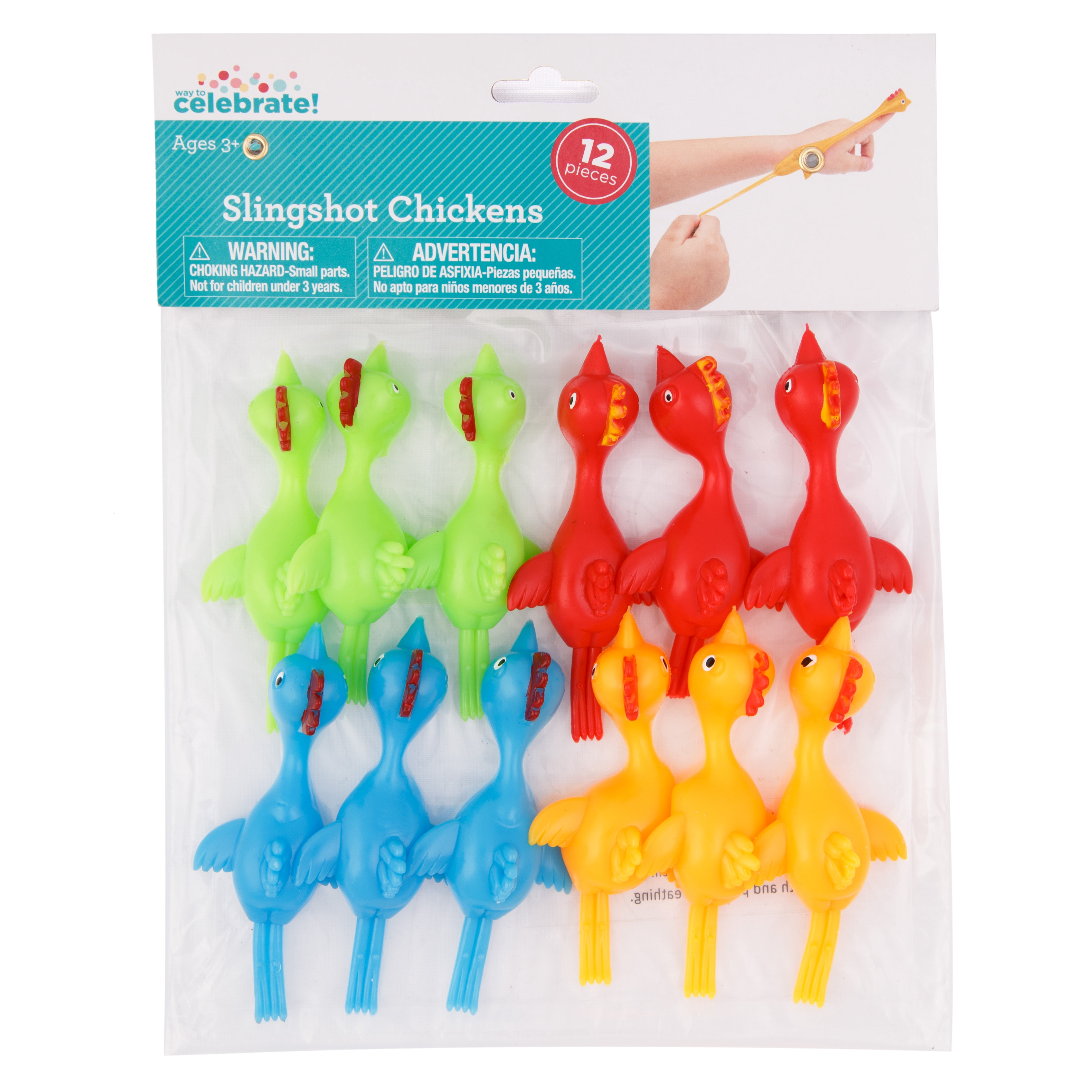 Way To Celebrate Slingshot Chicken Party Favors (Multicolor, 12-Pack) gv269