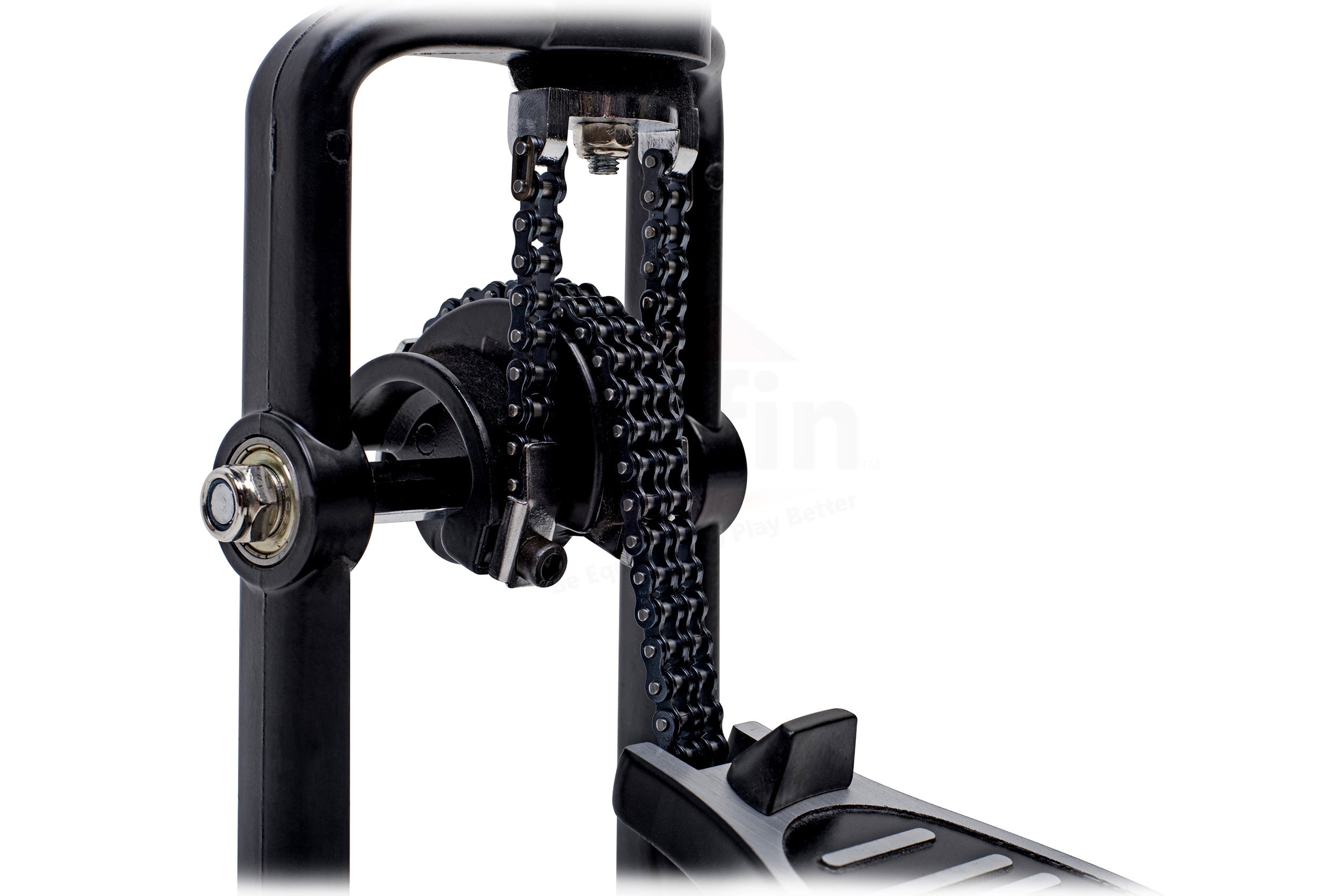 Griffin Remote Hi-Hat Cymbal Stand with Auxiliary Cable Foot Pedal (Chrome, 4.5 ft Cable) boi7o