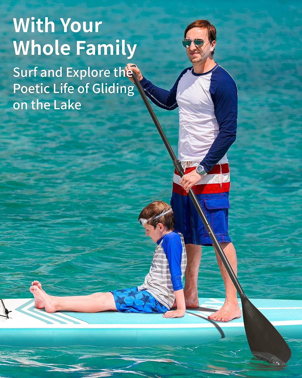 Naipo Inflatable Stand Up Paddle Board Set with Triple Action Pump and Accessories (Green, 10.5 ft) g9dw3