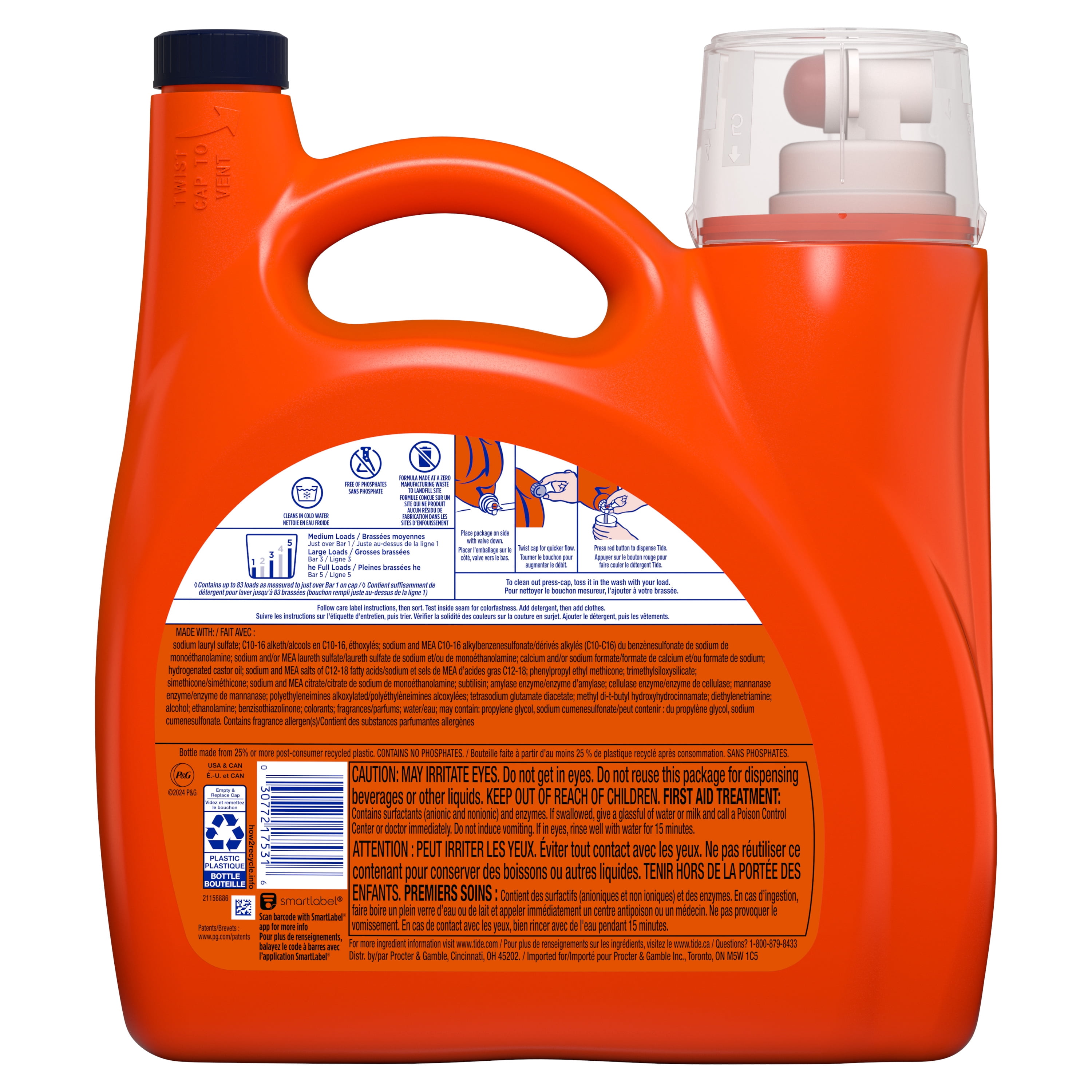 Tide Ultra Sport Liquid Laundry Detergent, Advanced Sweat and Stain Fighter (117 fl oz, 83 Loads) xem91