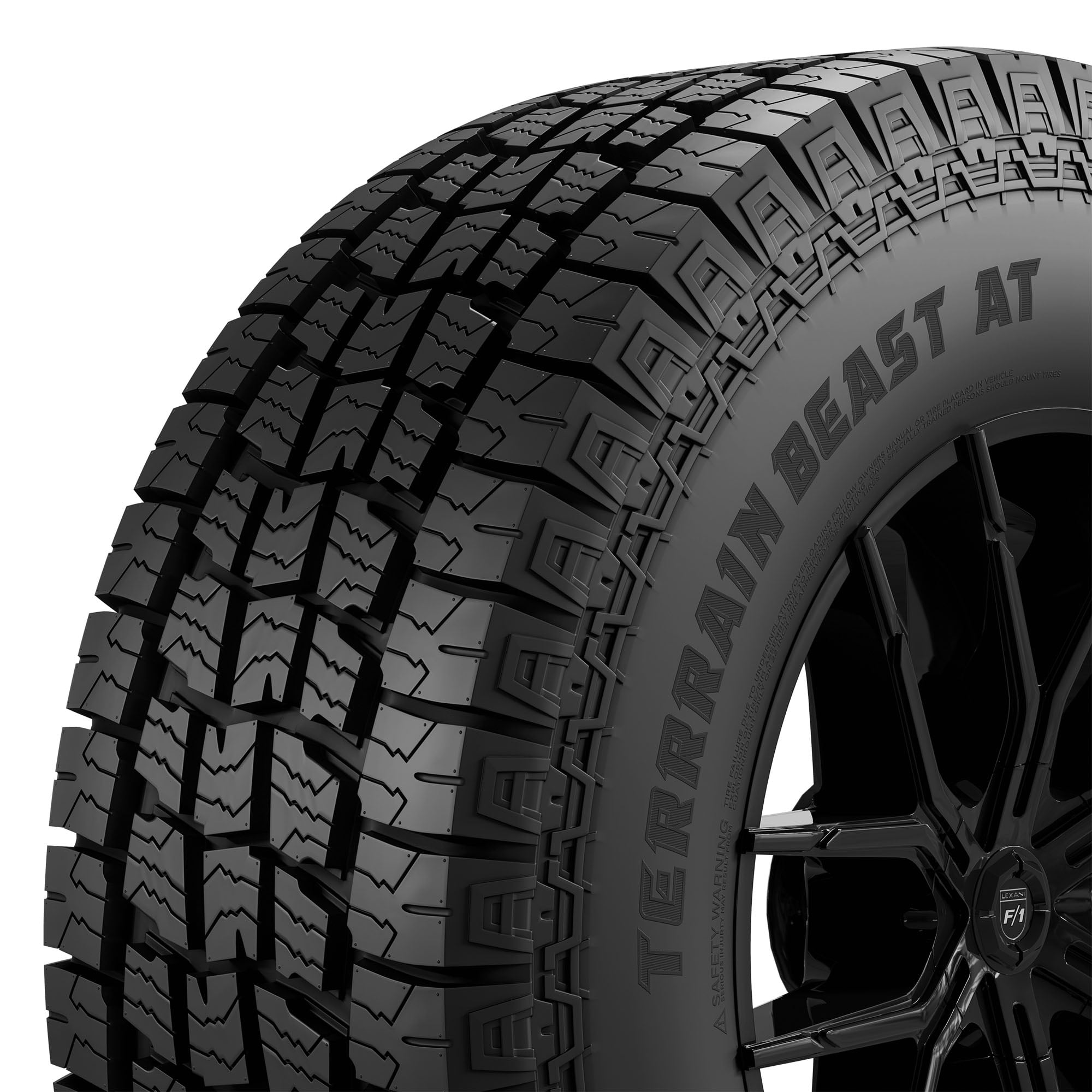 Lexani Terrain Beast AT All-Terrain Light Truck Tire (LT265/70R16, Load Range E) 9g4qz