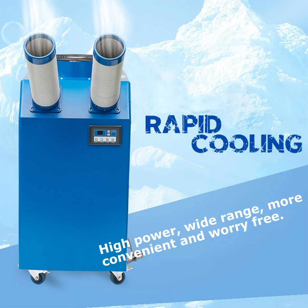 Techtongda Industrial Portable Air Conditioner Spot Cooler with Intelligent Control (Blue, 220V) defua