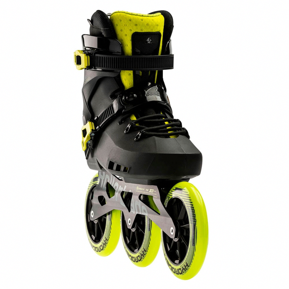 Rollerblade Maxxum 125 Inline Skates for Men, High-Performance Urban Speed Skates (Black/Lime, Size 10) 9zsyh