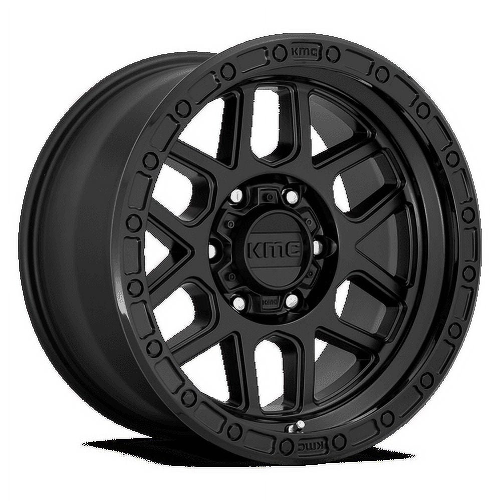 KMC Wheels KM544 MESA Aluminum Rim (Satin Black with Gloss Black Lip, 20x9 in) 9wpev