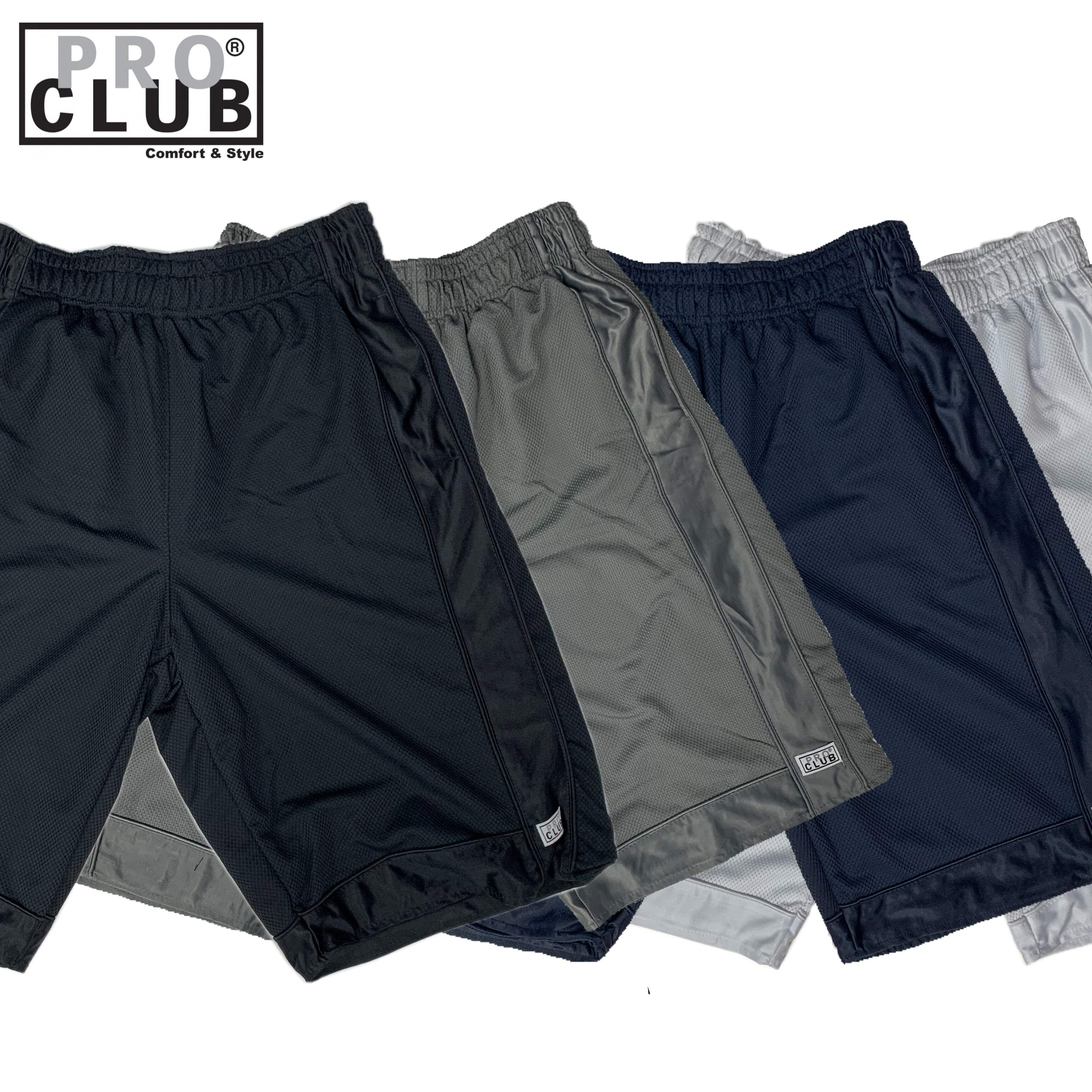 Pro Club Men's Heavyweight Mesh Basketball Shorts (White, Medium) wae29