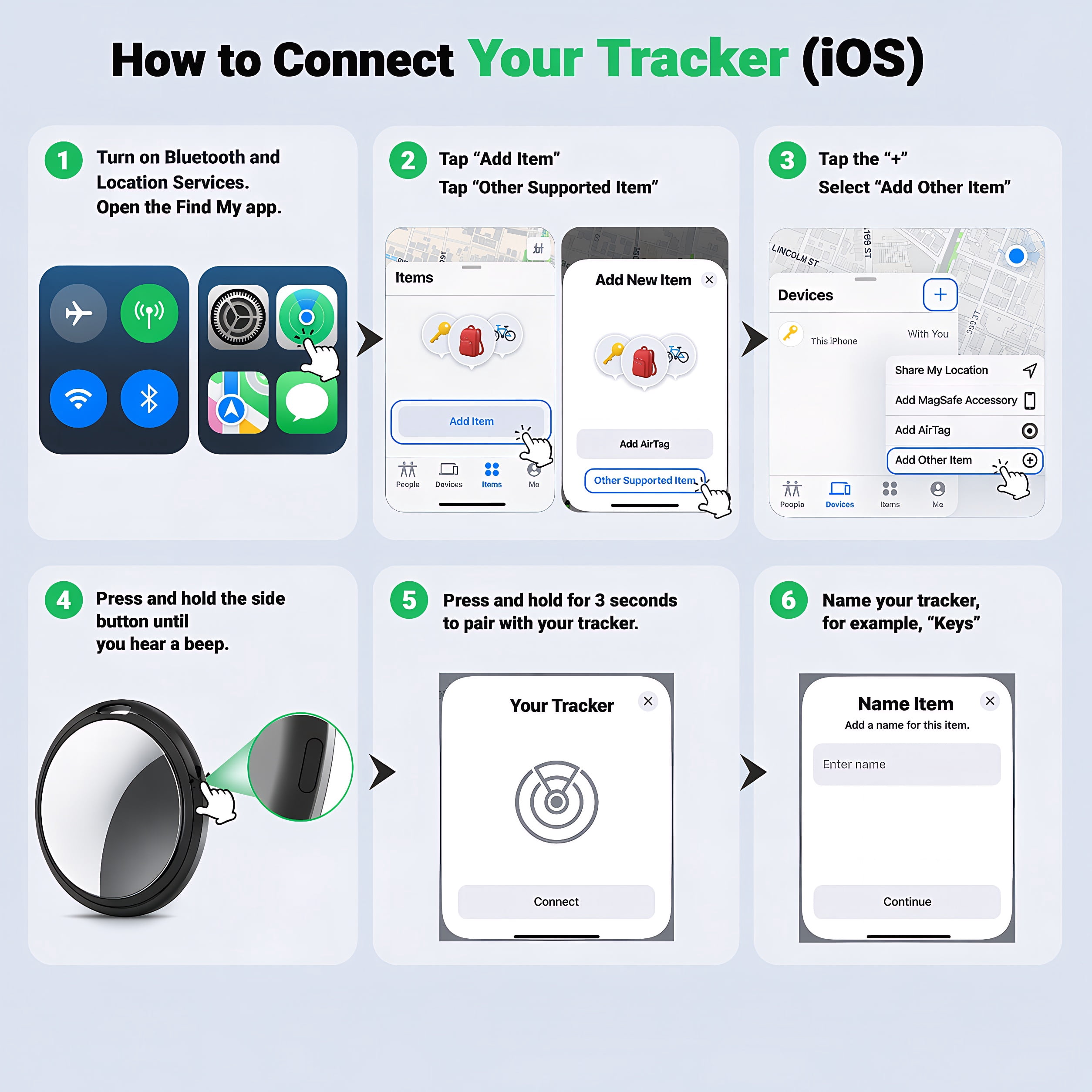 STARBIAO Bluetooth Tracker for Apple Find My, Waterproof Item Locator for Keys and Luggage (Black, 4 Pack) mxn4z