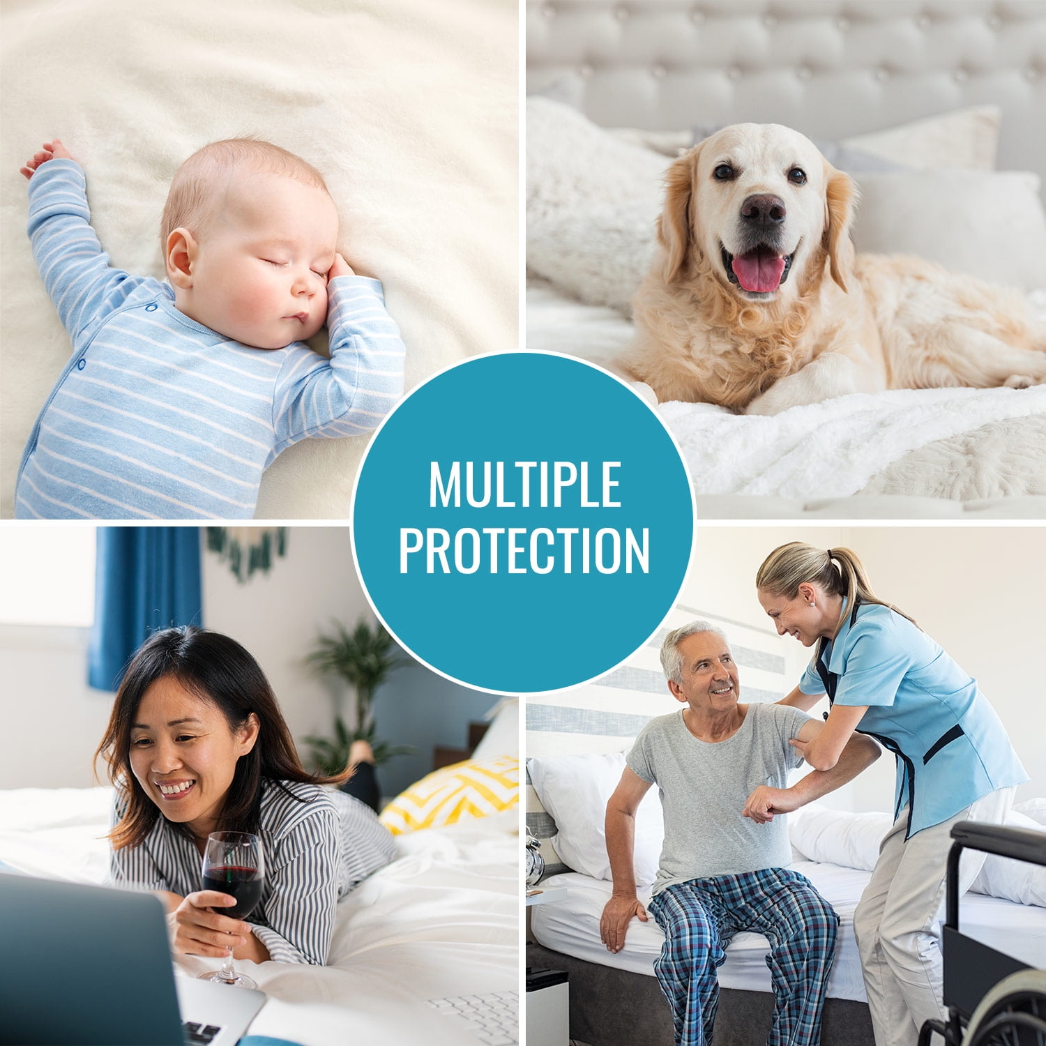 DMI Waterproof Mattress Protector, Zippered Encasement for Incontinence Protection (White, Twin Size) vpkbs