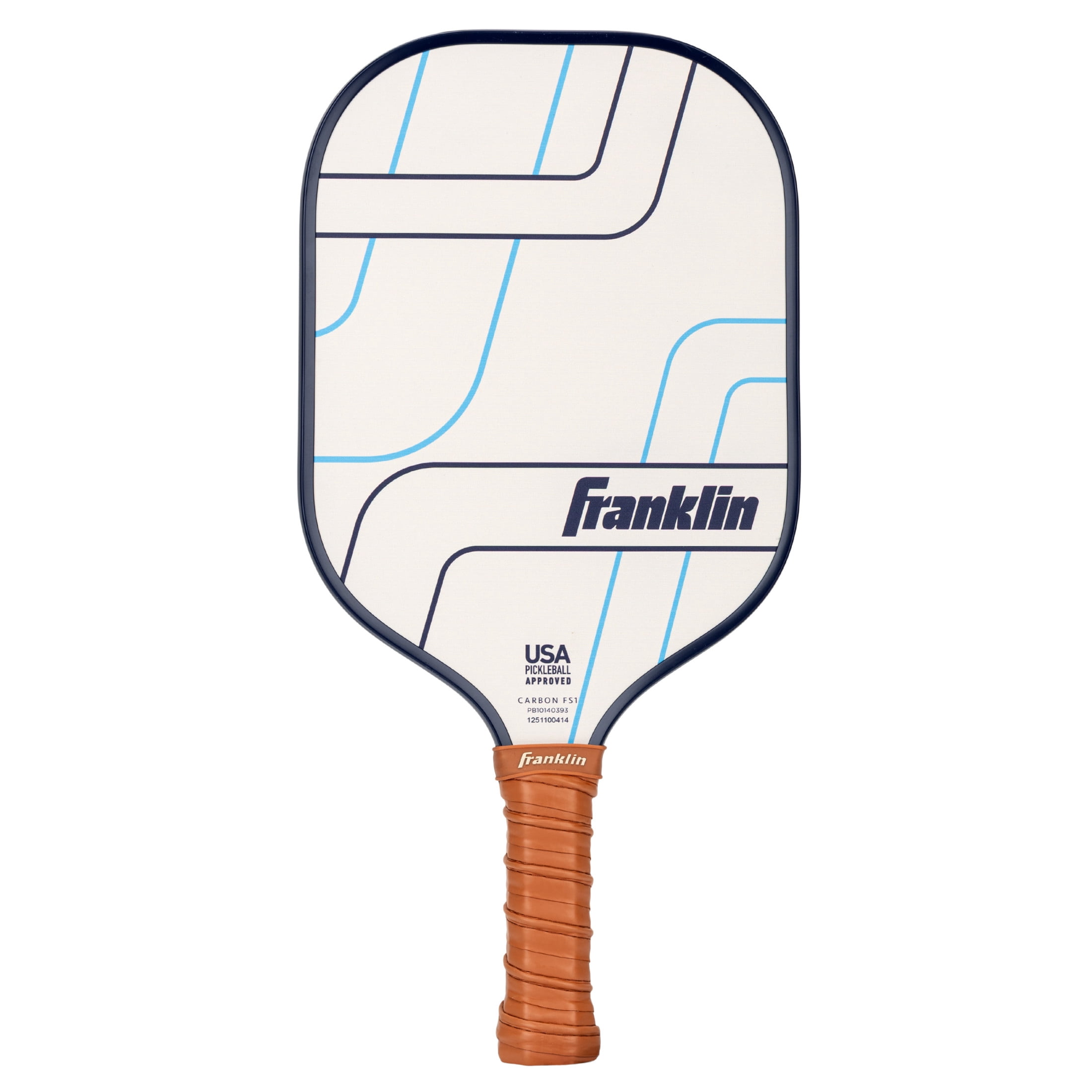 Franklin Sports Essentials Carbon Fiber Pickleball Paddle (Cream/Navy, 7.4 oz) lx426