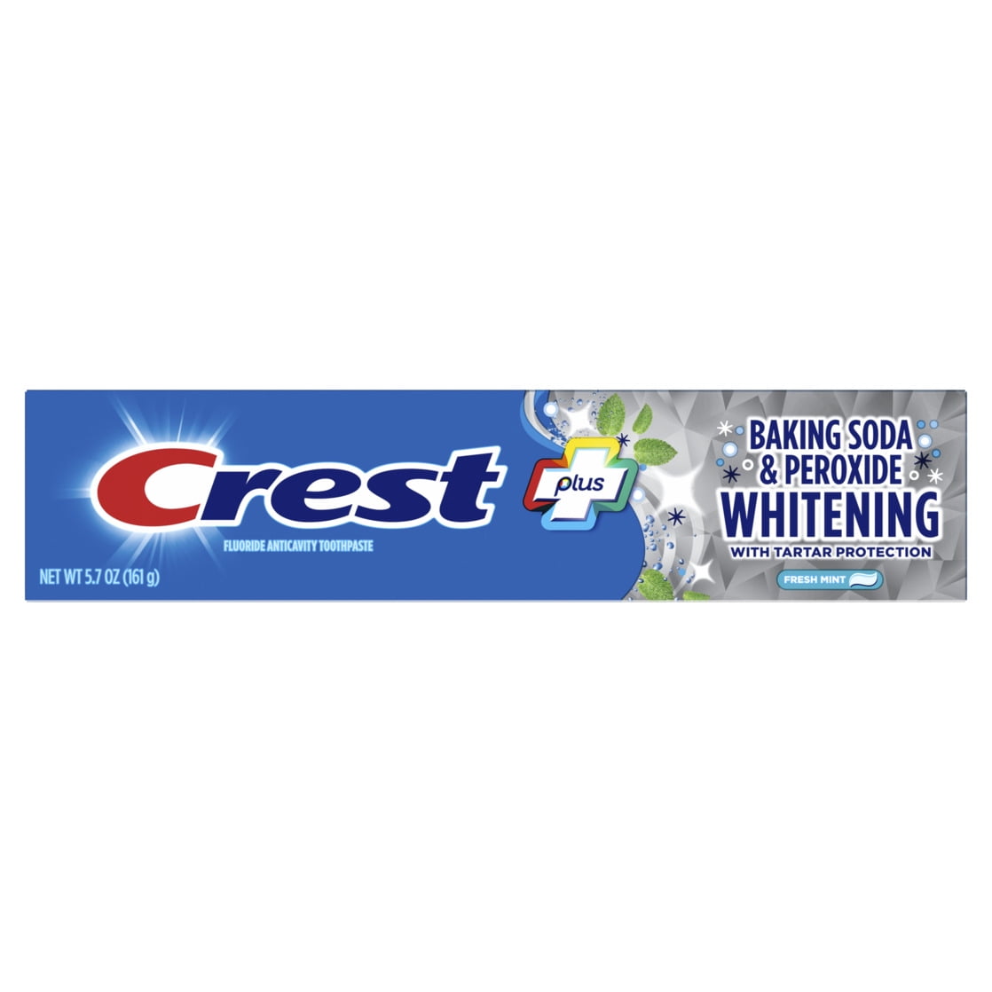 Crest Plus Baking Soda & Peroxide Whitening Toothpaste, Fresh Mint (12 Pack, 5.7 oz) cwl9c