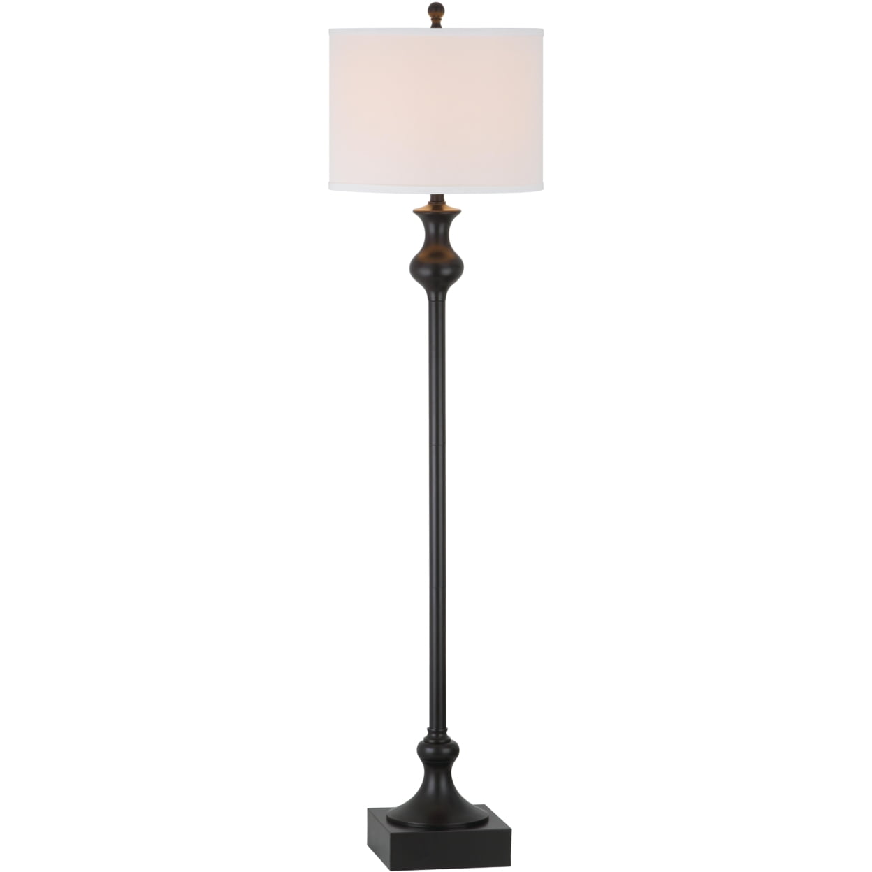 Safavieh Brewster Antique Floor Lamp, Contemporary Iron Lighting with Off-White Shade (Oil-Rubbed Bronze, 61.5 in.) 1rqjg