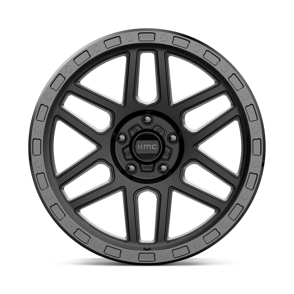 KMC Wheels KM544 MESA Aluminum Rim (Satin Black with Gloss Black Lip, 20x9 in) 9wpev
