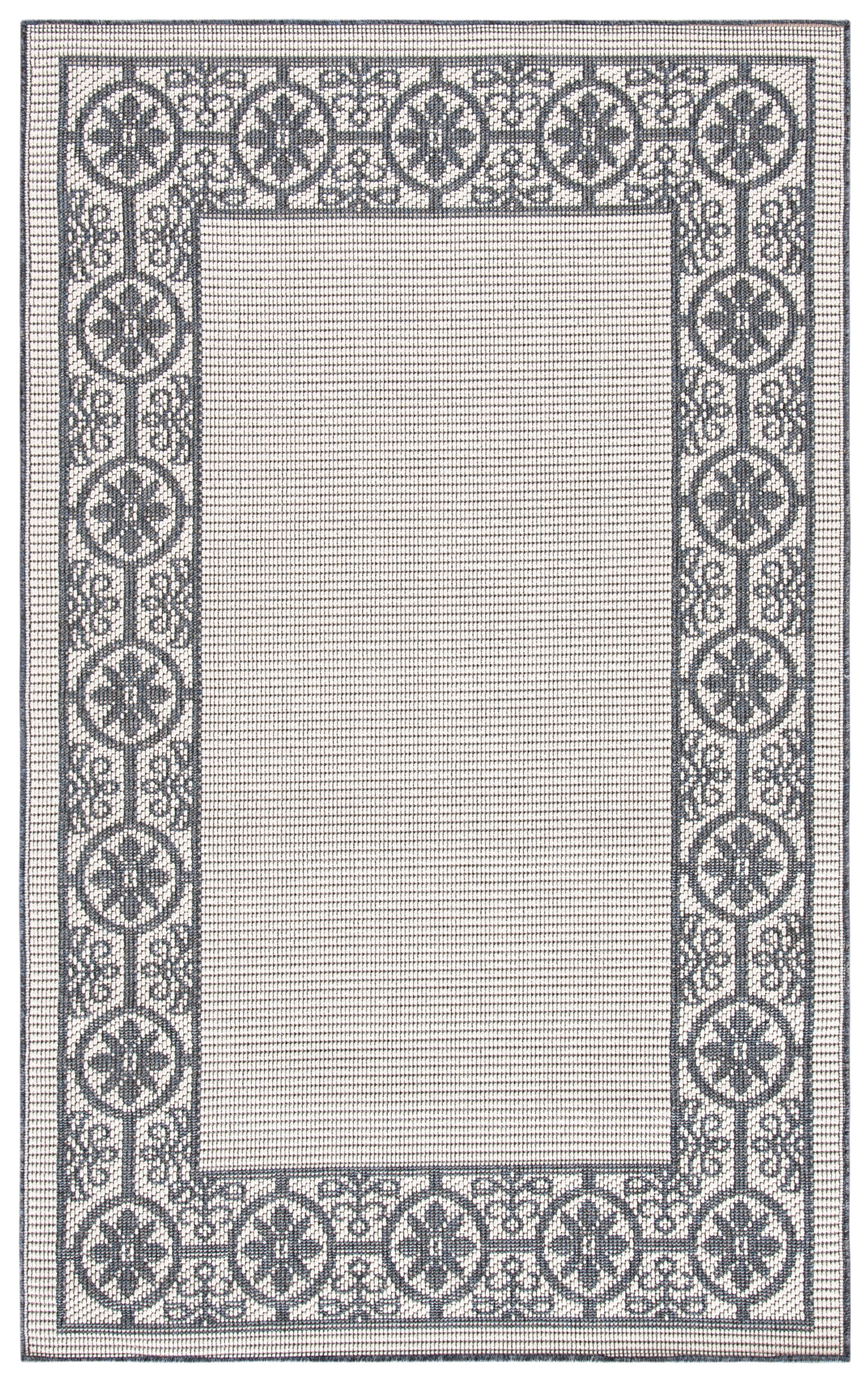 Safavieh Bermuda Patton Floral Indoor/Outdoor Area Rug (Ivory/Charcoal, 4 ft x 6 ft) eccc6