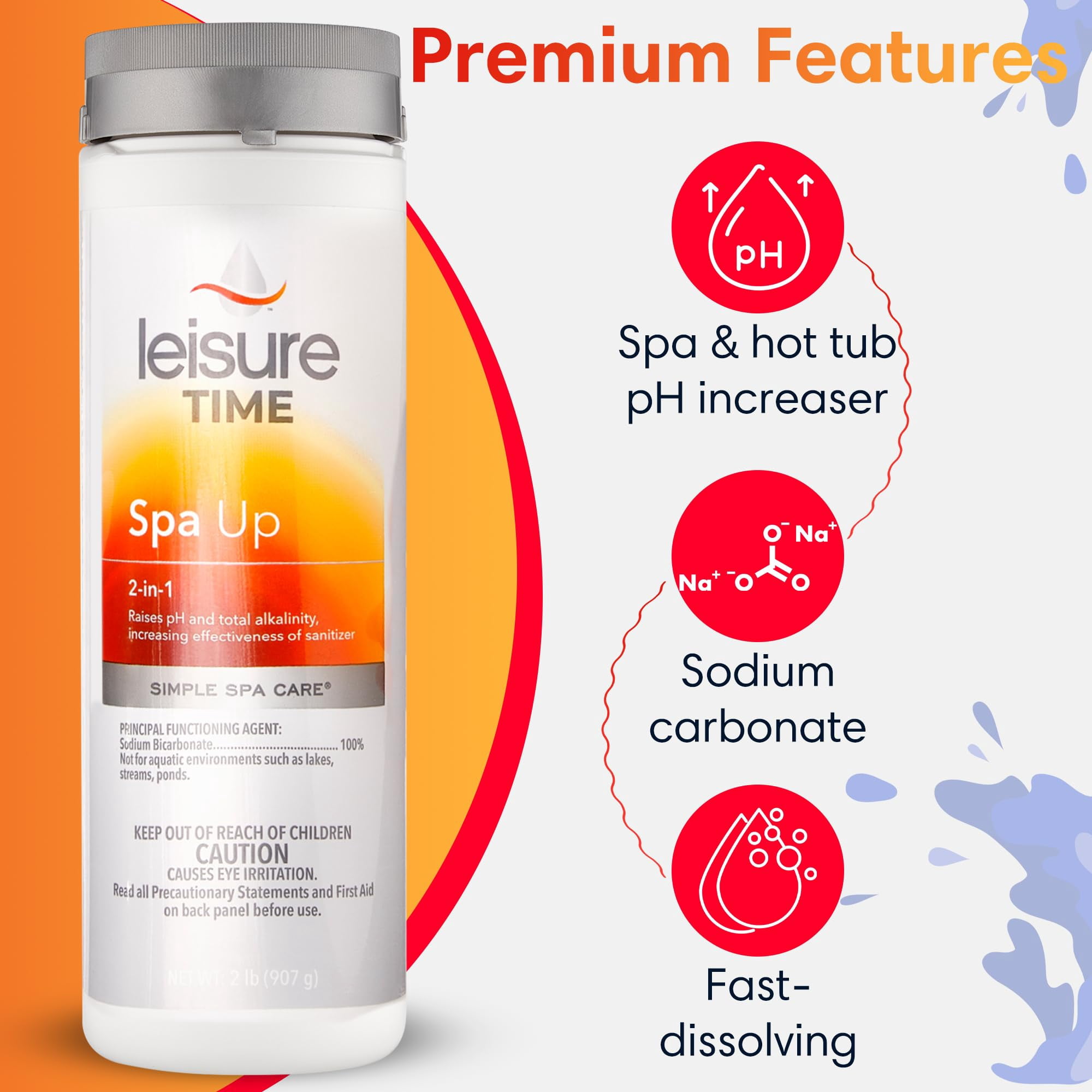 Leisure Time Spa Up pH and Alkalinity Increaser for Hot Tubs and Spas (2 lb) osidt
