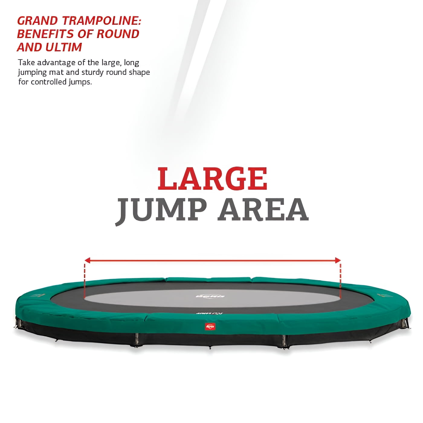 BERG Grand Champion InGround Trampoline (Green, 17 ft) ky7ky