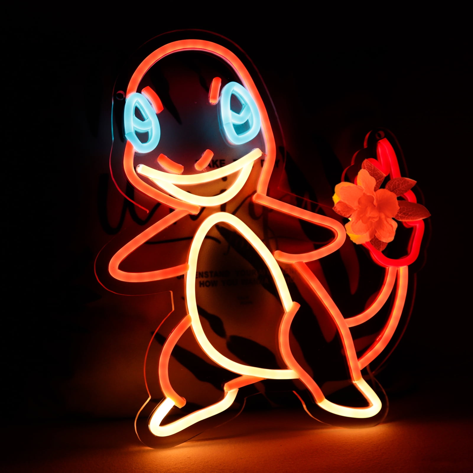 JFLLamp LED Neon Dragon Sign Wall Decor Light (Orange, 12 in x 10 in) m96n1