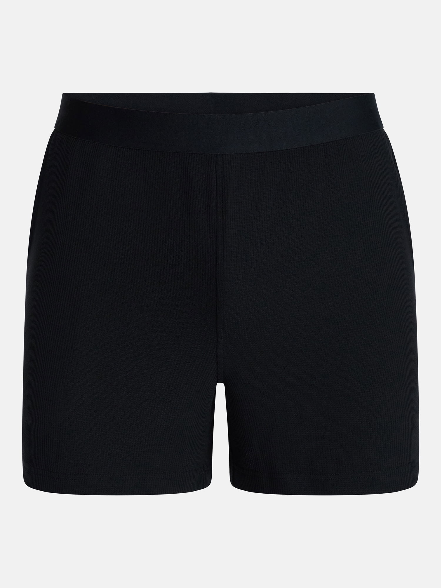 George Men's Waffle Knit Sleep Shorts, Comfortable Lounge Wear (Black, XS-3XL) 8k3ds