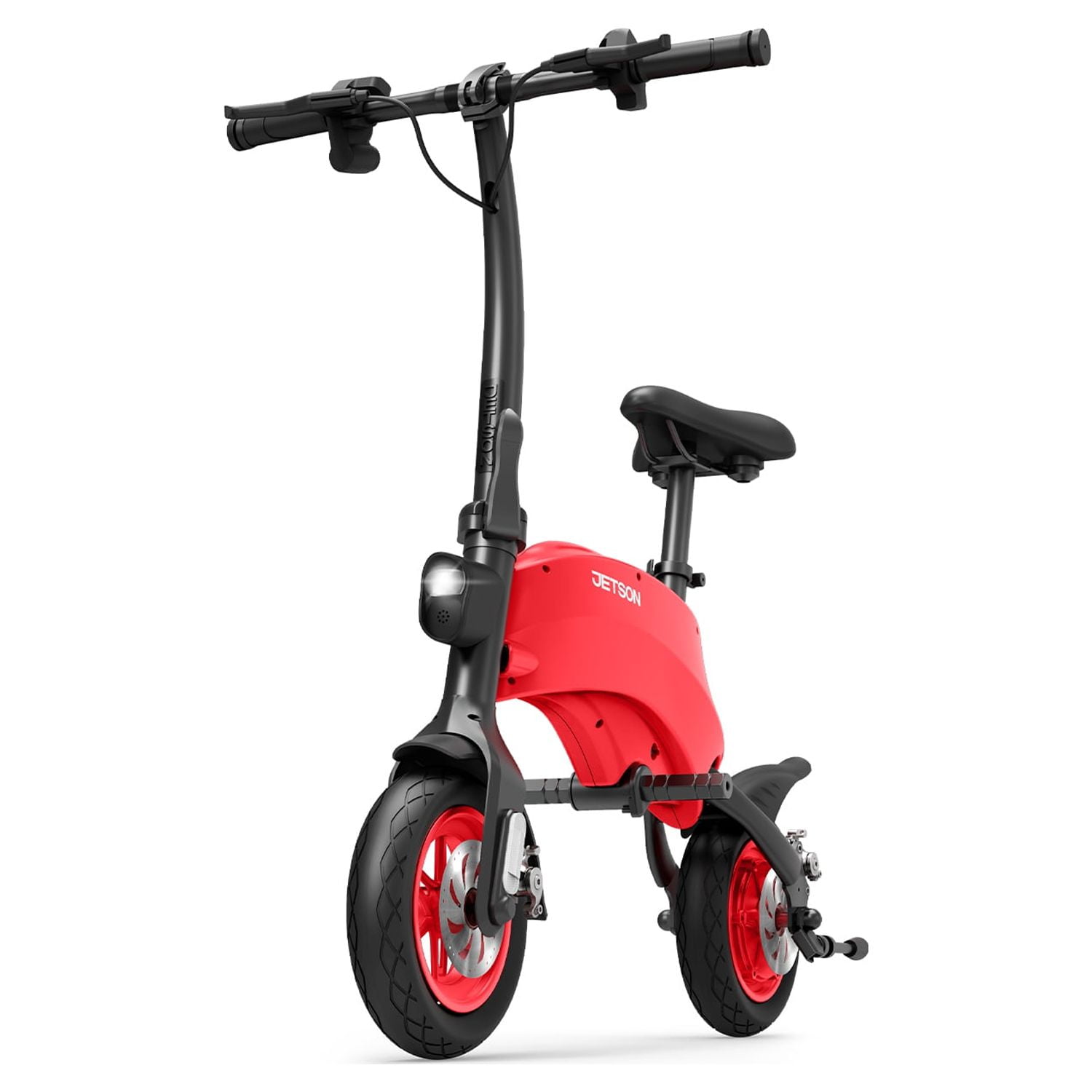 Jetson LX10 Electric Bicycle with 250-Watt Motor, Foldable Frame, Twist Throttle, and Hand Brake (Red, 260 lb Capacity) to8mv