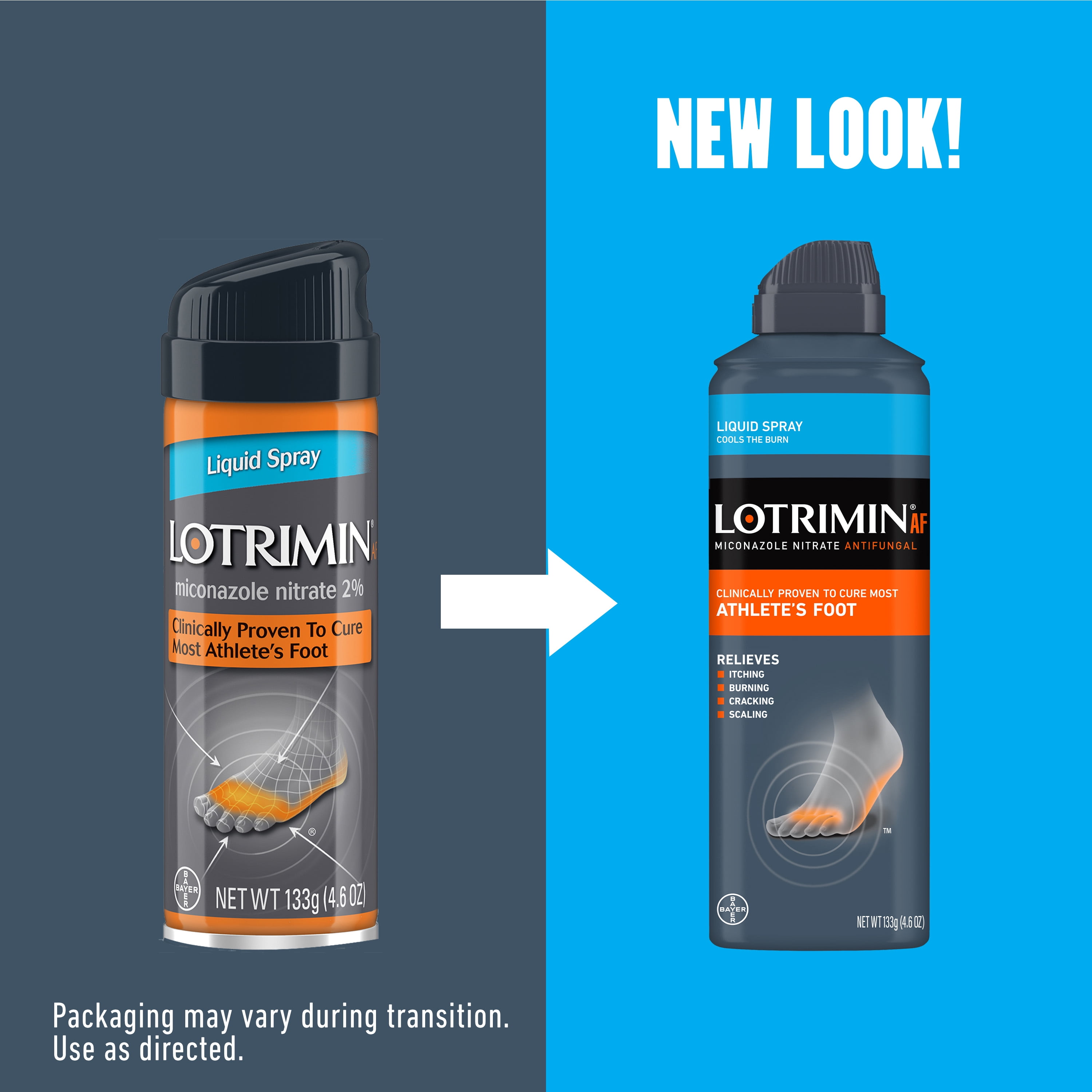 Lotrimin AF Athlete's Foot Liquid Spray, Antifungal Treatment for Itchy Skin (4.6 oz) w9c9q