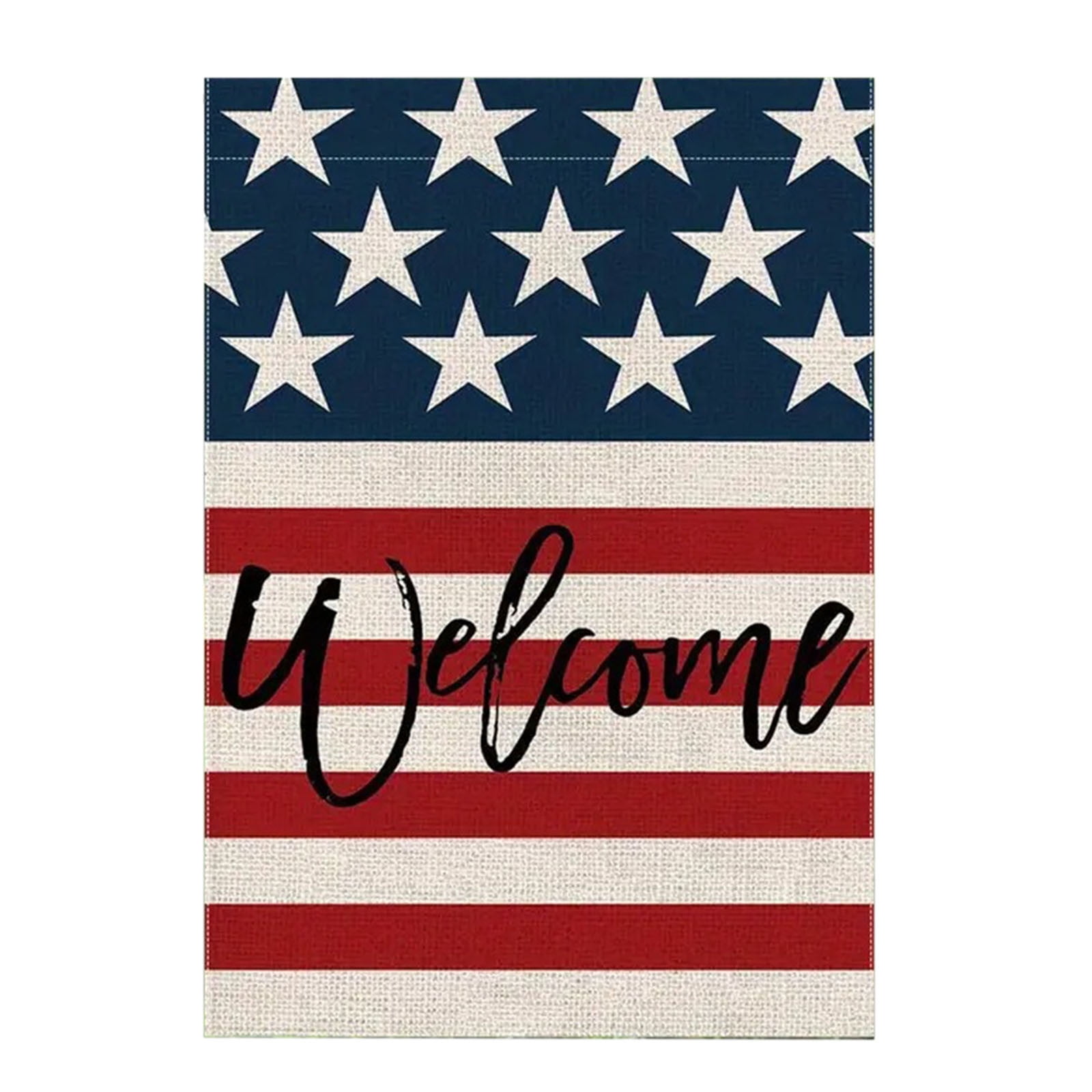 Wzzjkit Patriotic 4th of July Garden Flag, Double-Sided Independence Day Outdoor Yard Decor (Red White and Blue, 12x18 in) z6bs5