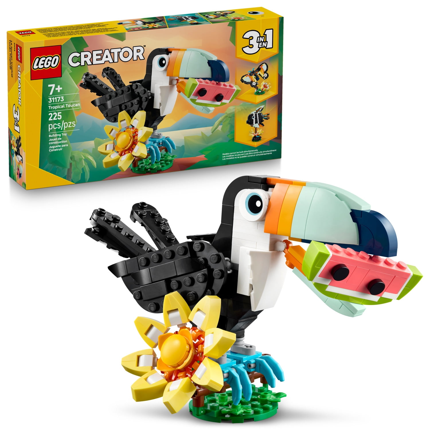 LEGO Creator 3 in 1 Wild Animals Tropical Toucan Building Set (Multicolor, 225 Pieces) rkzdh