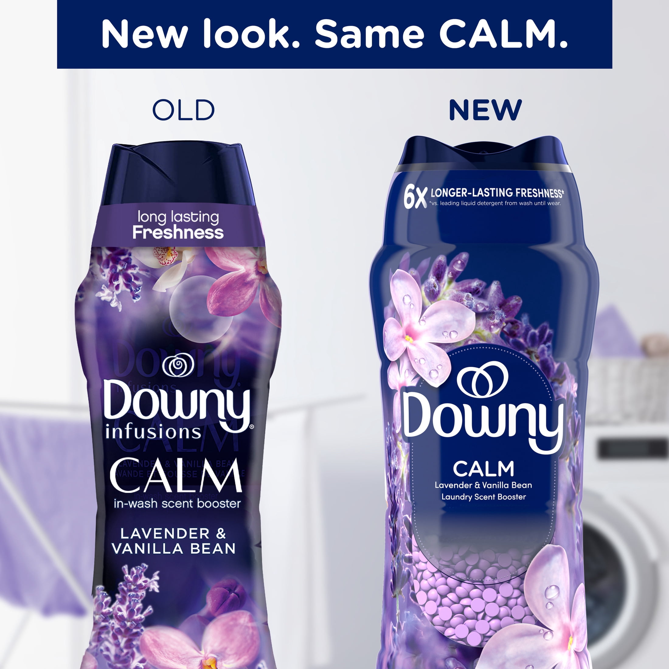 Downy Infusions In-Wash Scent Booster Beads, Calm Lavender and Vanilla Bean (24 oz) cr9tt