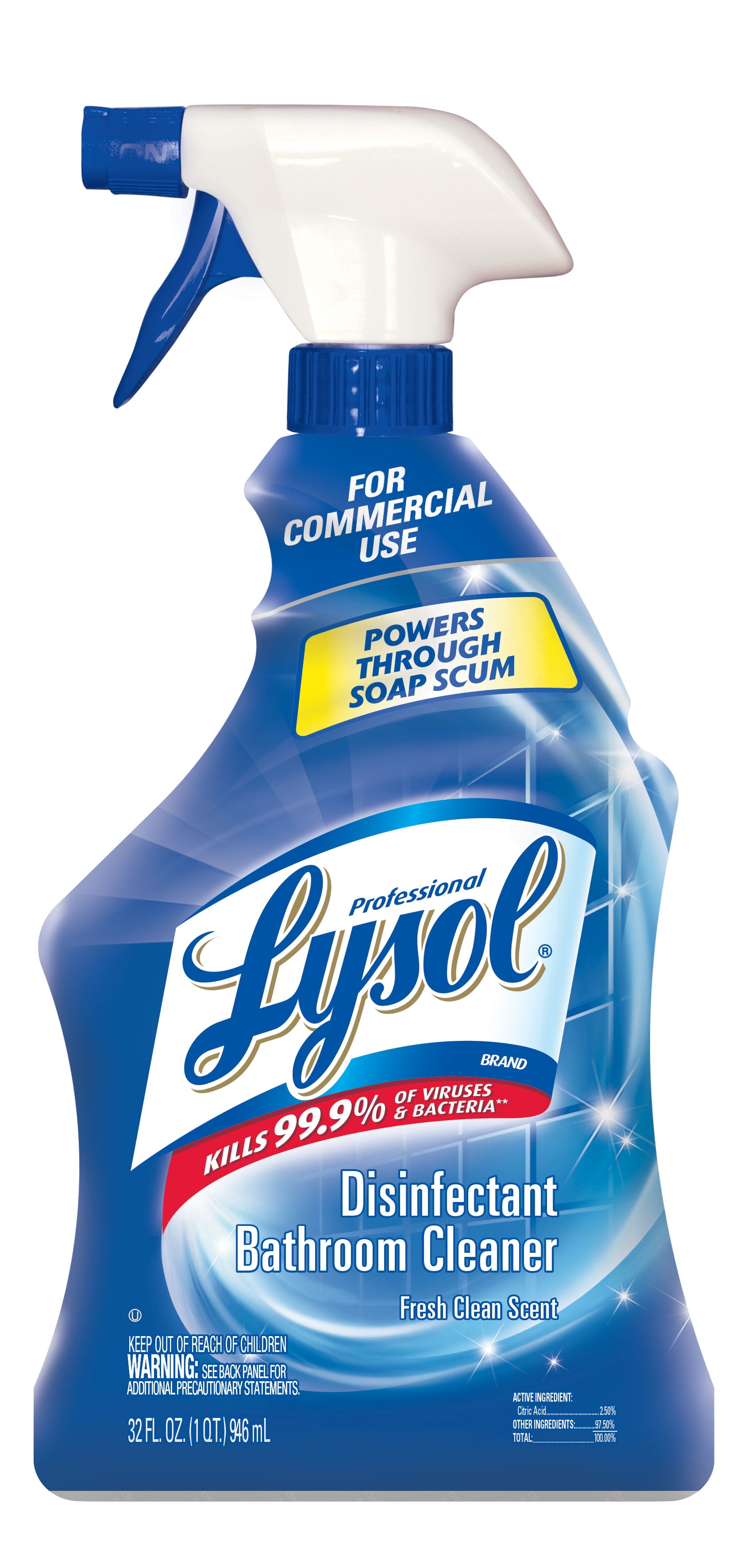 Lysol Disinfectant Bathroom Cleaner, Powerful Foam for Soap Scum and Mold Removal (32 fl oz, 12 Pack) 4z3y4
