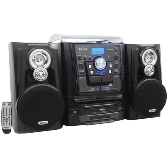 Doomsday Jenjmc1250 3-Speed Bluetooth Stereo Turntable Music System (3-CD Changer, Dual Cassette Deck) odqkf
