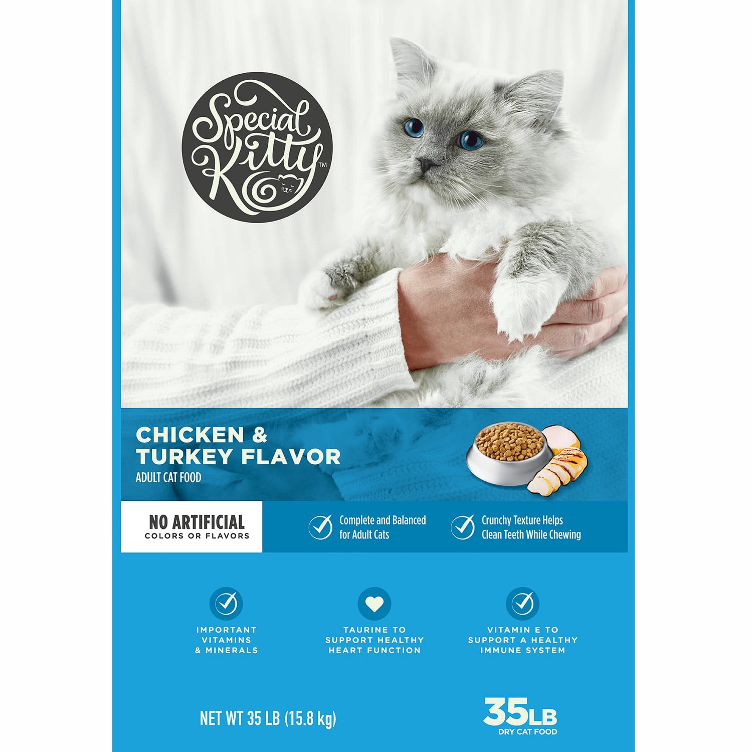 Special Kitty Complete Nutrition Dry Cat Food, Chicken & Turkey Flavor (35 lb) ng3k2