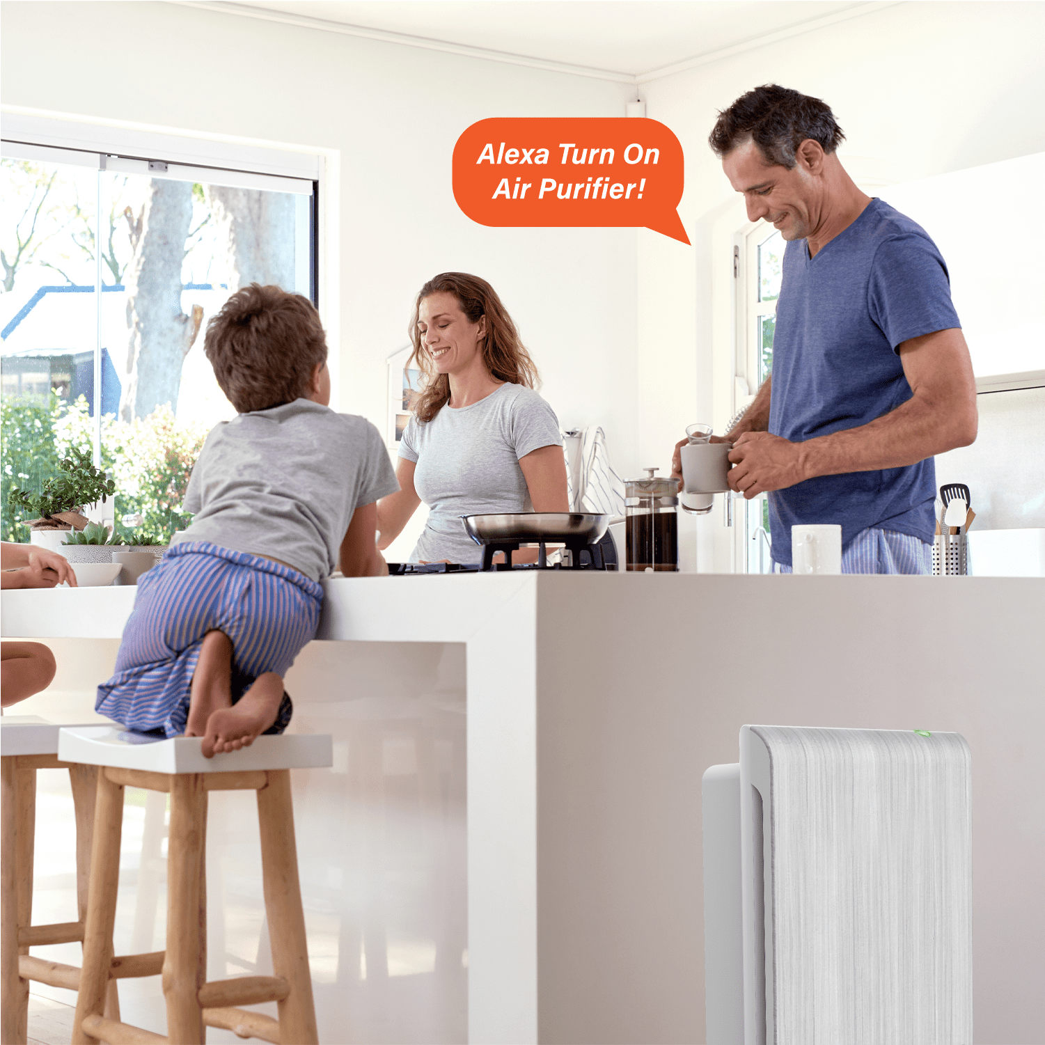 THE ASPEN Smart Air Purifier for Large Rooms, H13 True HEPA Filter with PM2.5 Sensor and App Control (Gold, 1500 sq ft) add6f