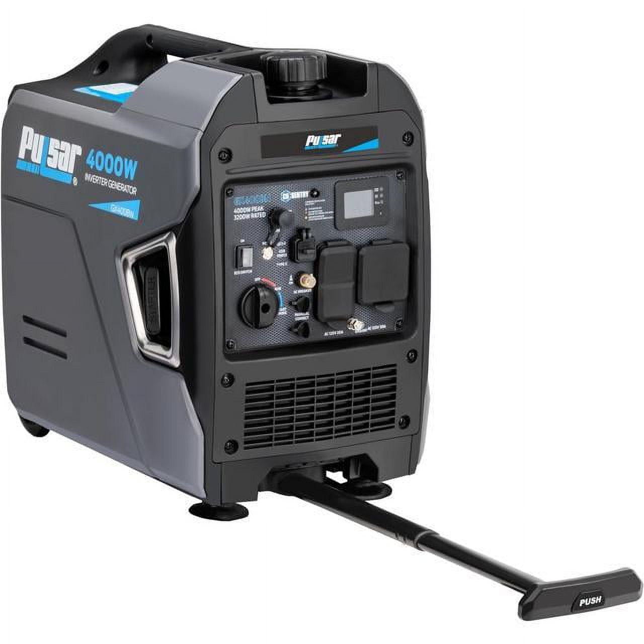 Pulsar Dual Fuel Inverter Generator 4000W GX400BN (Portable, Quiet, 30A RV Ready, 2.11 gal) 2bqsa